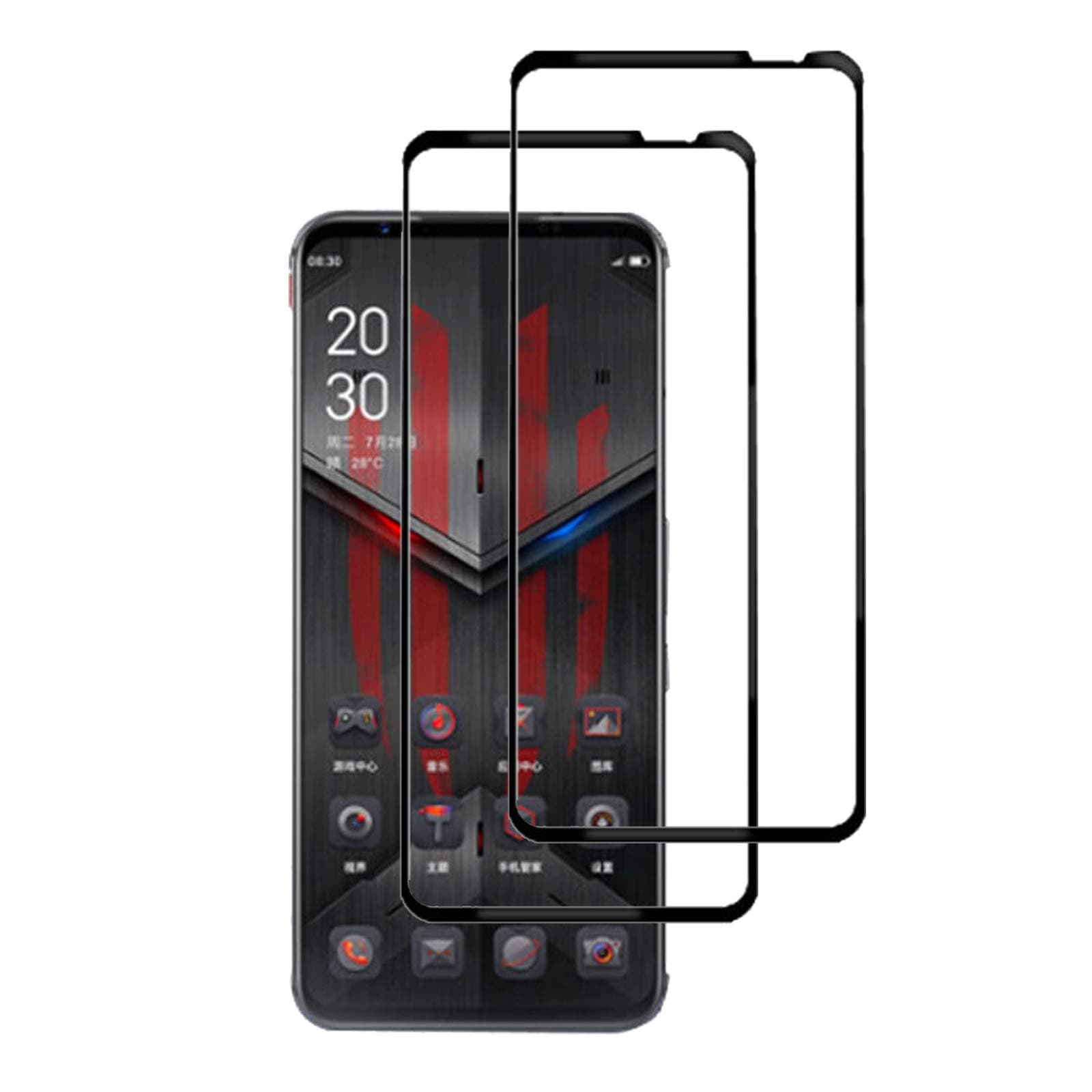 Red Magic 6 Pro/6/6S Pro Screen Protector Tempered Glass, 2 Pack, 9H Hardness, HD Clear, Full Coverage, Anti-Scratch, Anti-Bubble