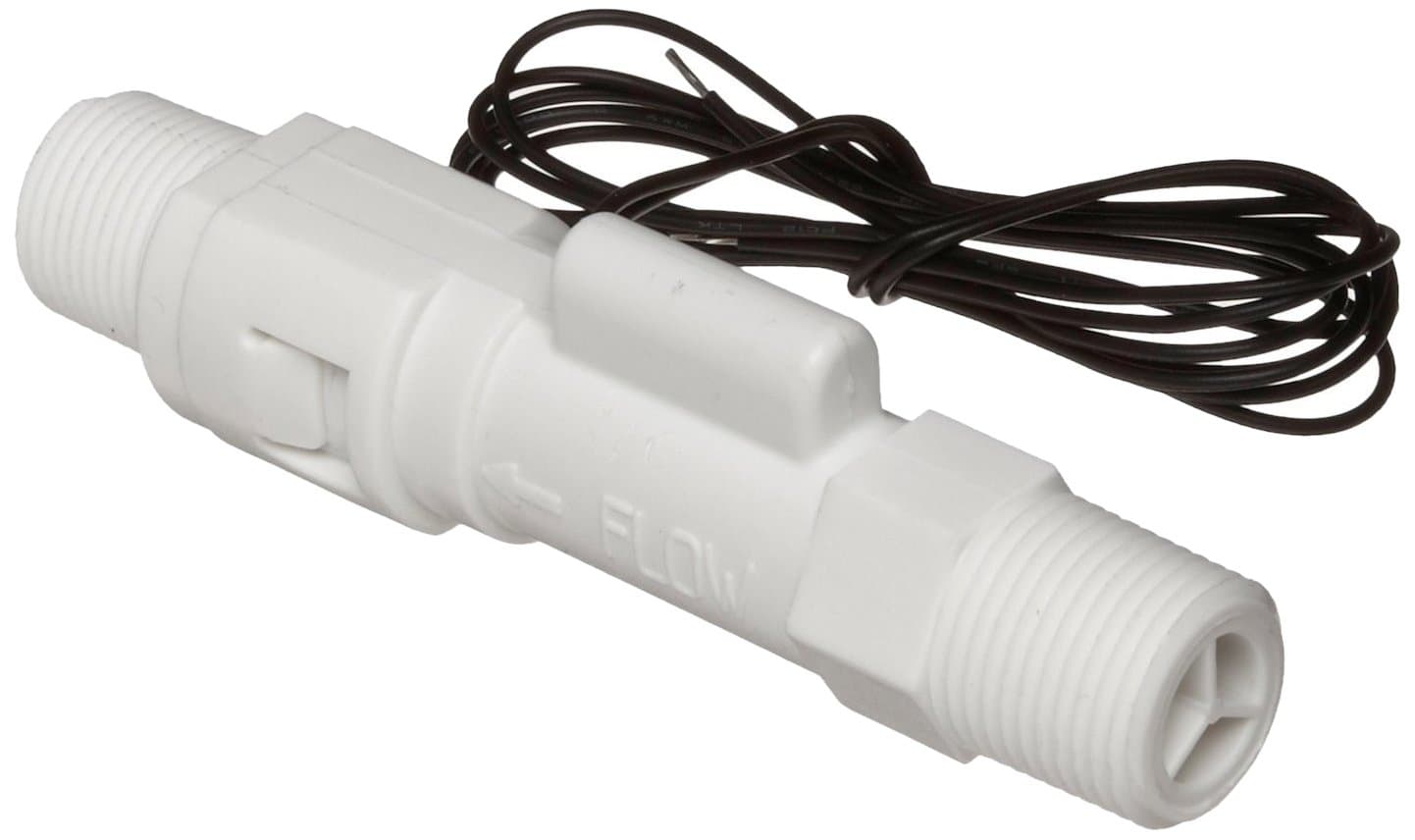 Gems Sensors FS-380P Series Polypropylene Flow Switch, Inline, Piston Type, 1 gpm Flow Setting, 3/8" NPT Male