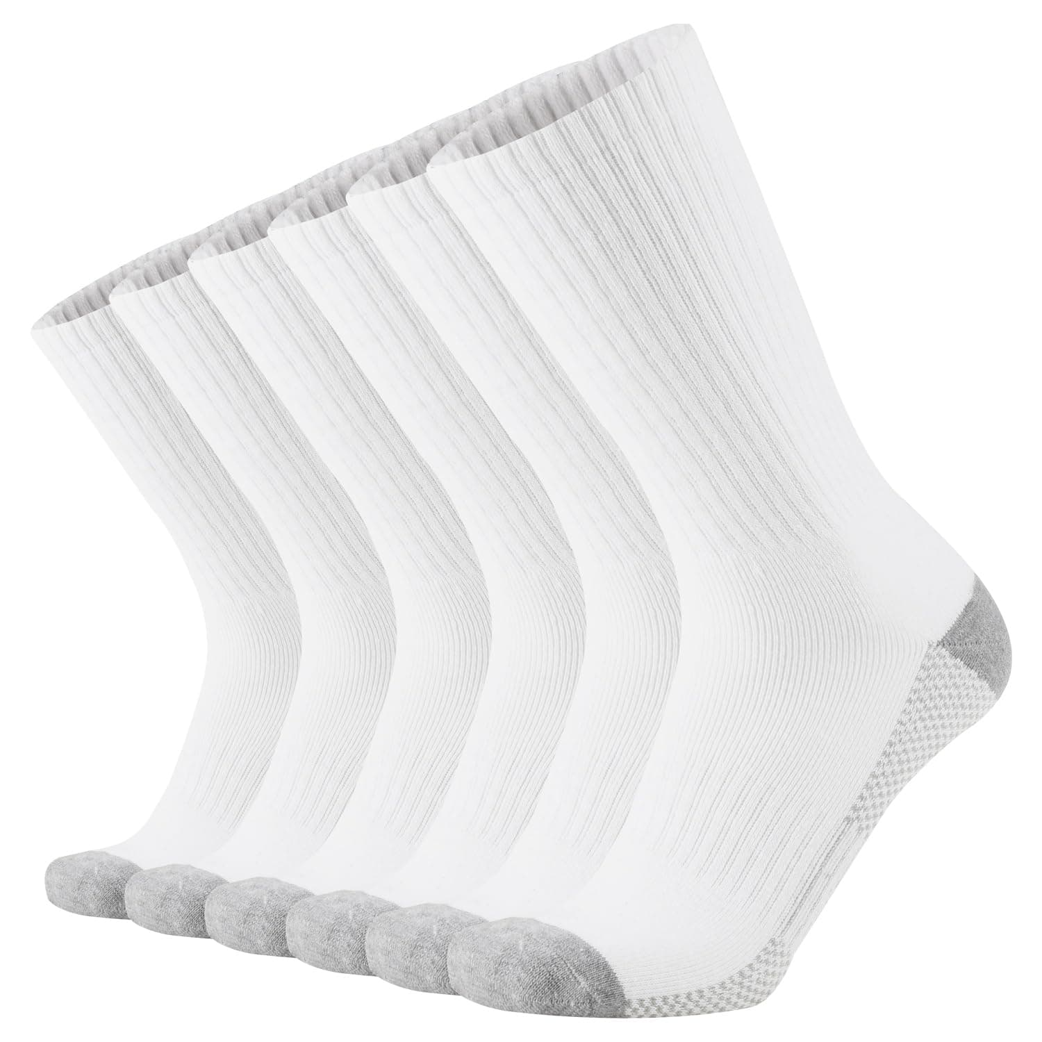 Max Full Cushion Crew Socks Moisture Wicking Odor Control Durable for Heavy Duty Steel Toe Work Boot Athletic Training