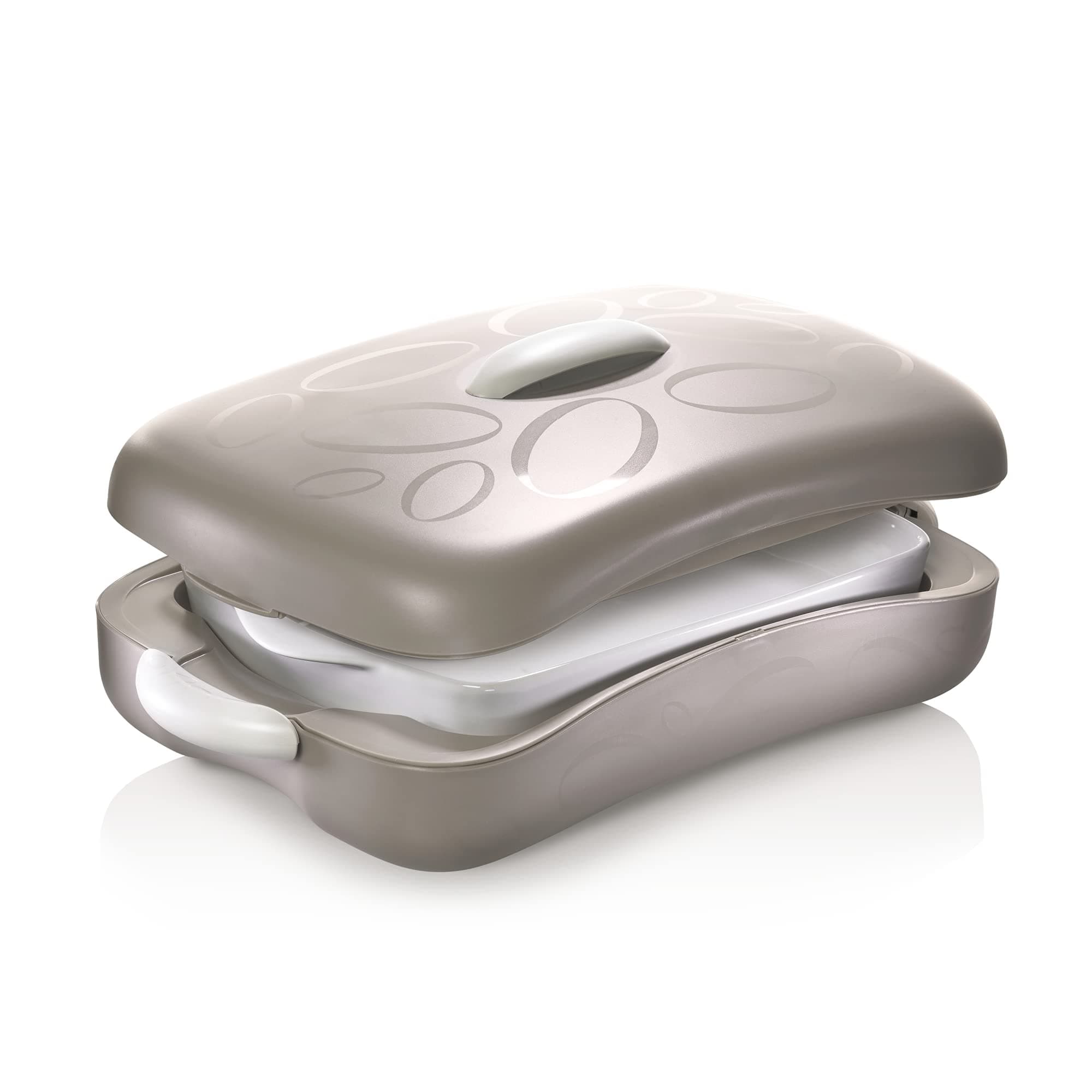 ENJOY* RECTANGULAR INSULATED FOOD SERVER WITH OVENPROOF DISH "TUTTOCALDO" 2,5 L - HAZELNUT