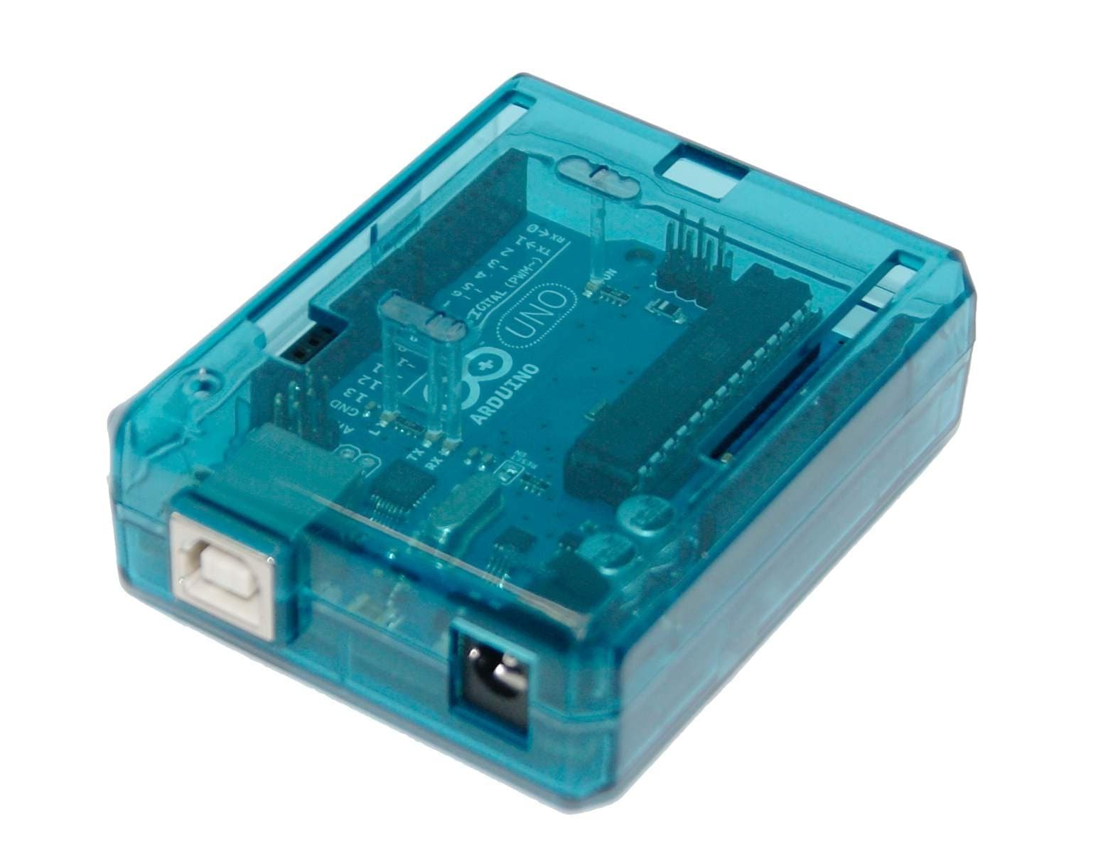 sb components Uno R3 Case Enclosure New Transparent (Blue) Computer Box Compatible with Arduino UNO R3