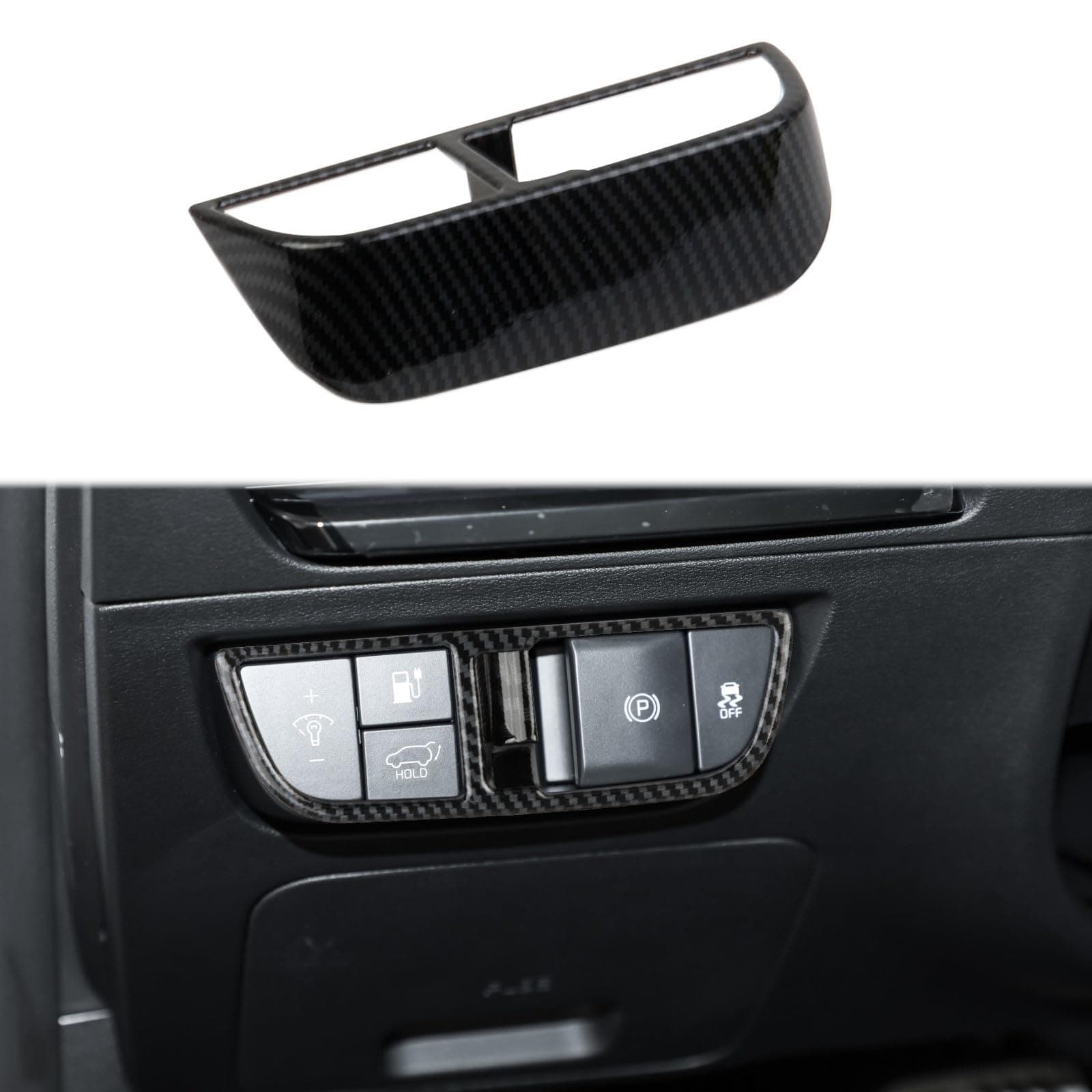 Carbon Fiber Side Console Headlight Switch Panel Cover Trim Accessories for KIA EV6 2022+
