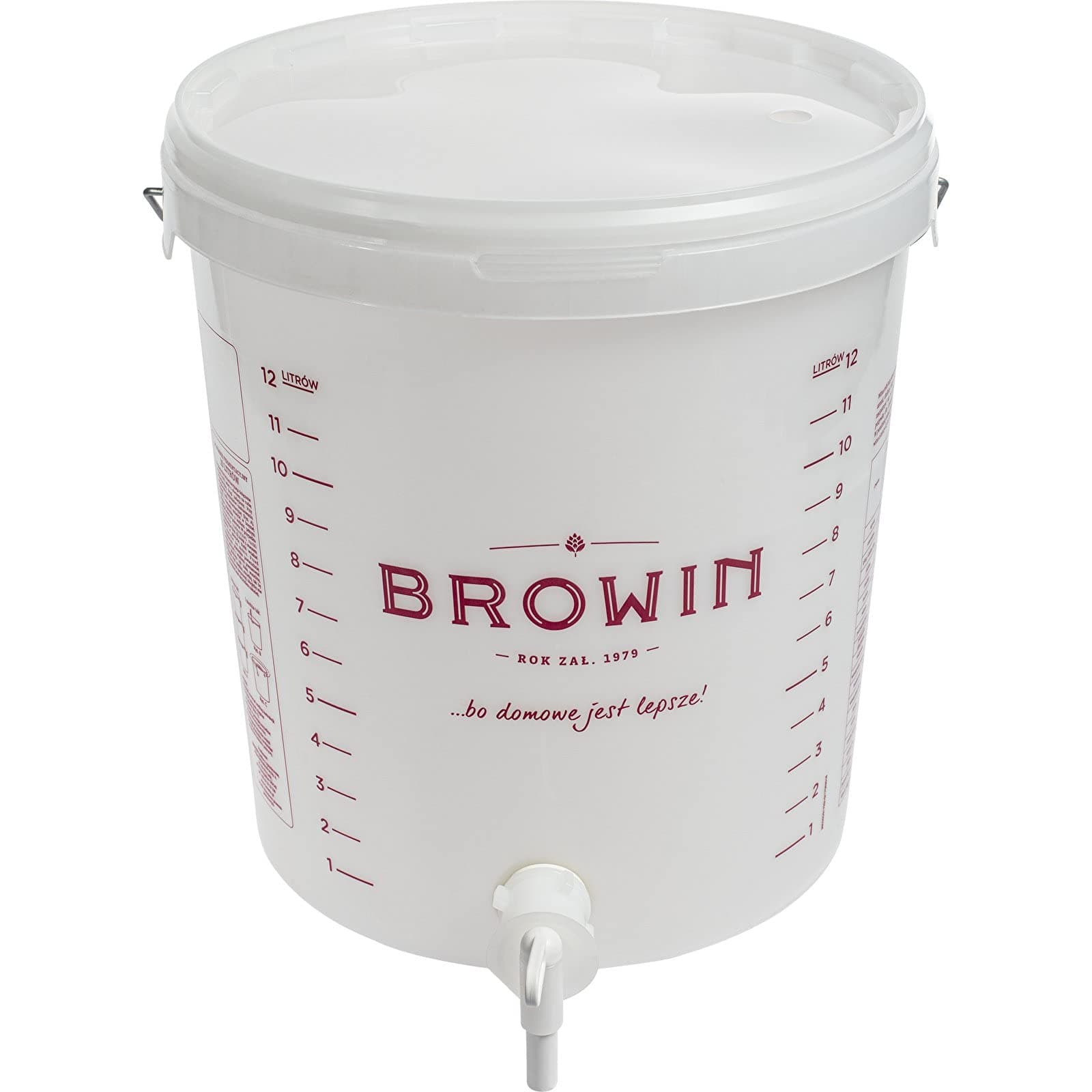 Browin 発酵バケツ、ホワイト、15L