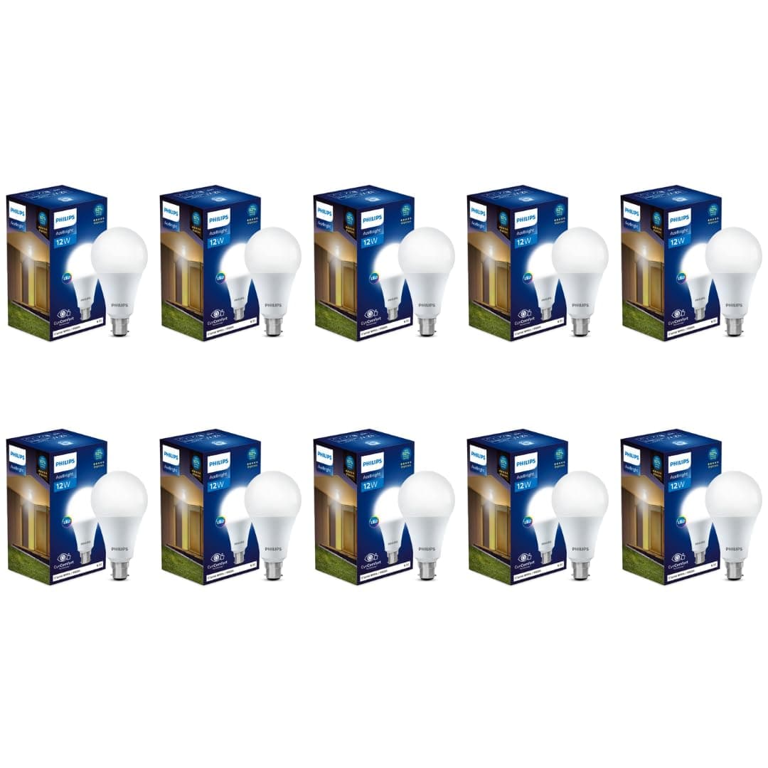 Philips 12W B22 LED Cool Day Light Bulb, Pack of 10