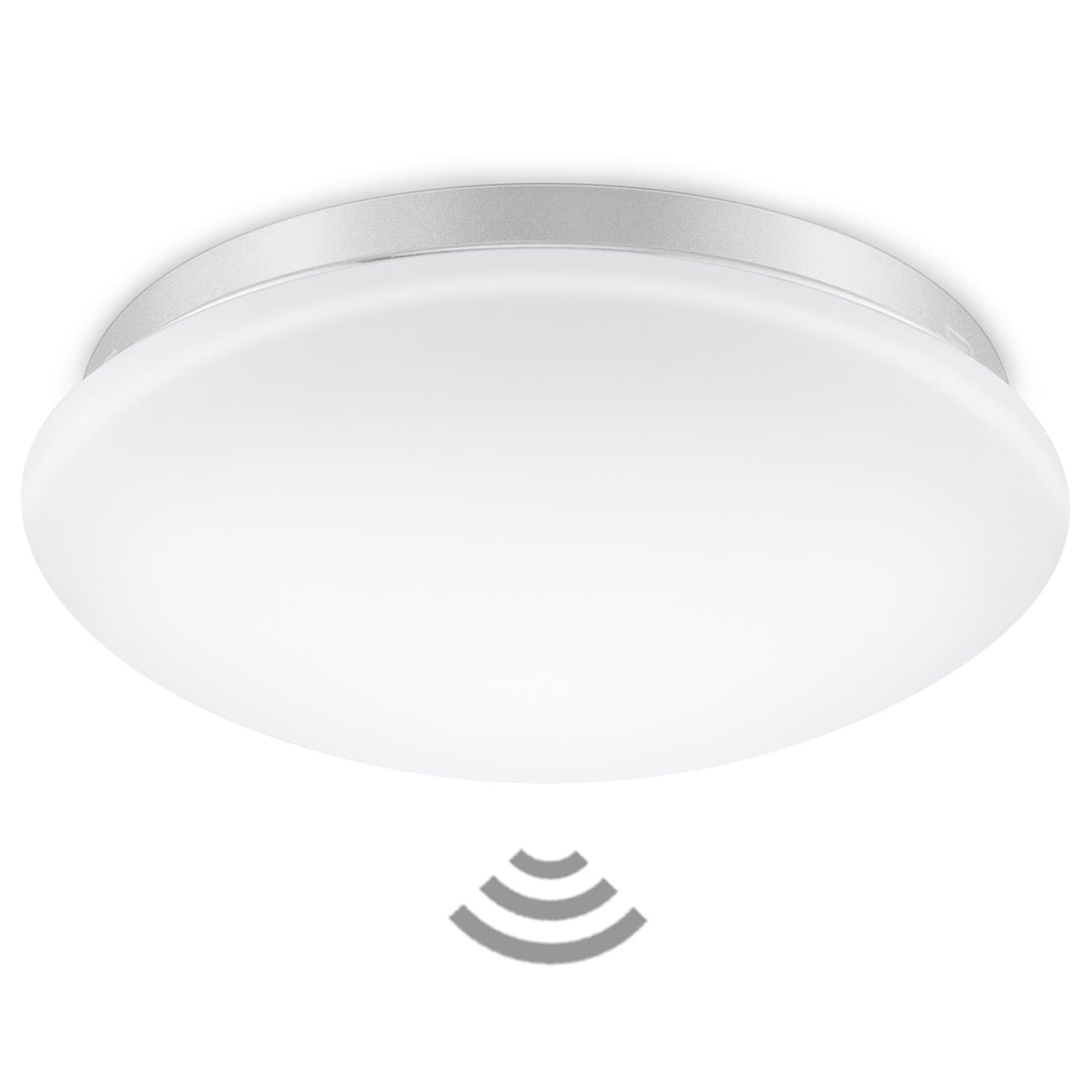 Elrigs 10-Inch LED Motion Sensor Ceiling/Wall Light, Motion Sensitivity, Time and Twilight Setting Adjustable,12W (100W Equivalent), Warm White (3000K)