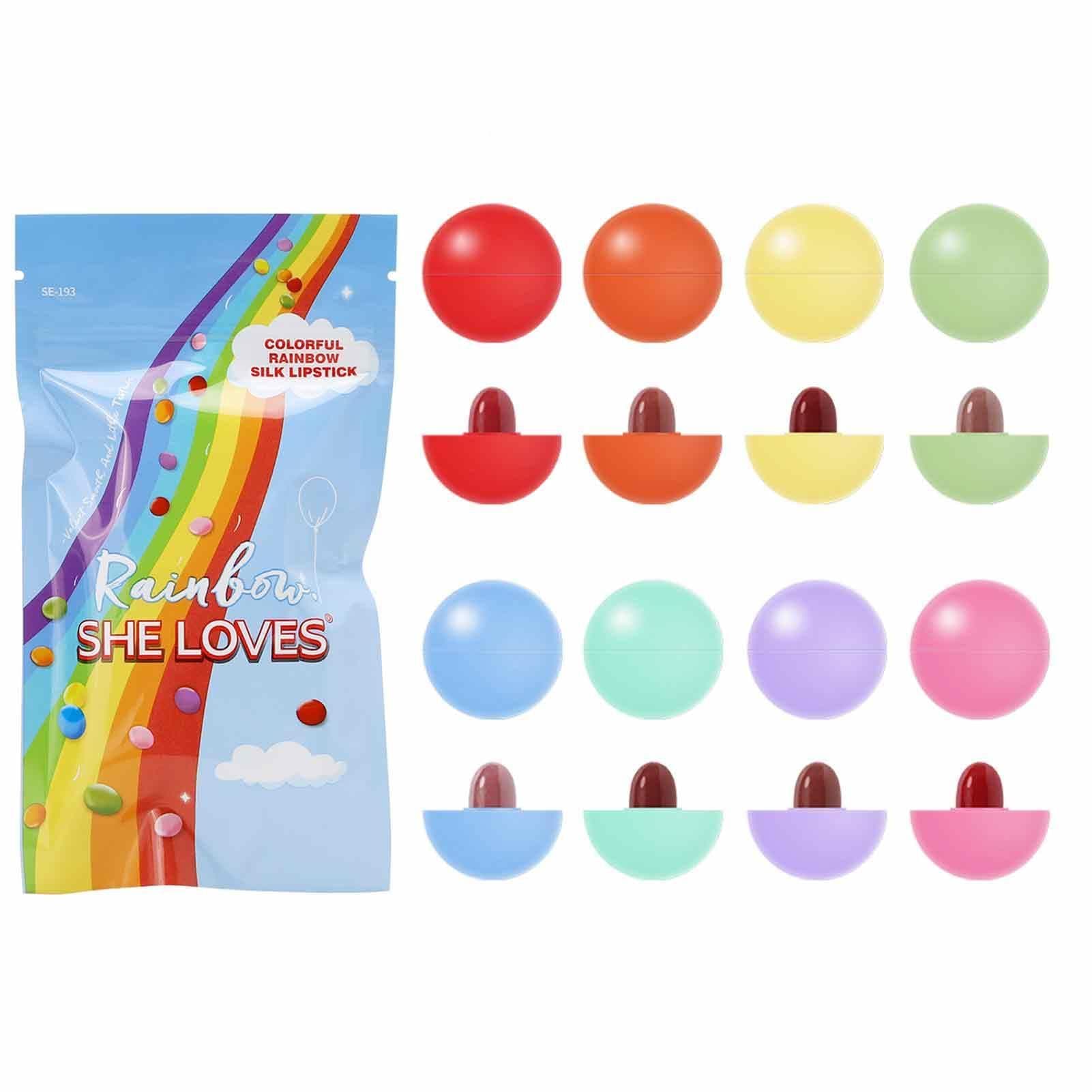 GWHW Mini Candy Lip Glosses | /set Rainbow Candy Shaped Matte Lipstick Set | Small Matte Lipstick Sets, Mini Pill Lip Balm With 8 Colors For Women And Girls