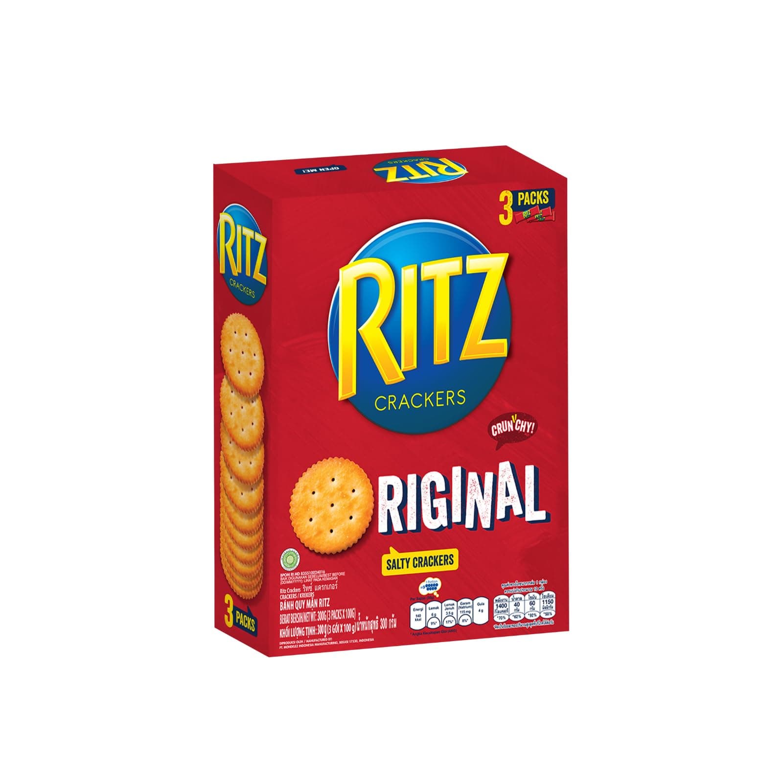 Ritz Original Salty Crackers, 3 Pack, 300 g