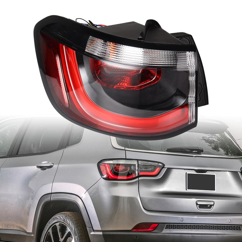 Tail Light Brake Running Turn Signal Outer Lamp Compatible for 2017-2020 Jeep Compass Left Side CH2804115