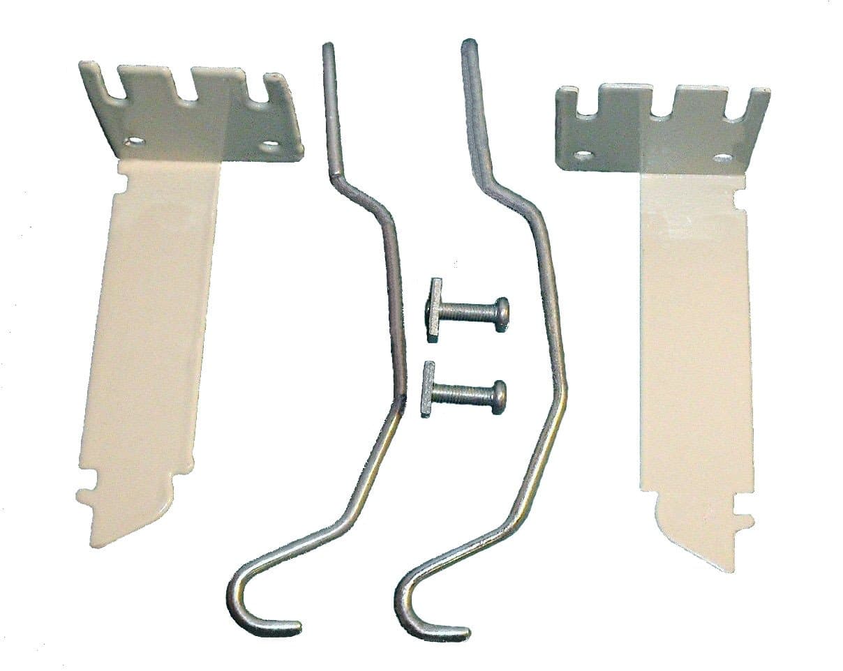Valance Curtain Rod Extender KIT ~ 1 Pair Brackets with 2 Wire Center Supports
