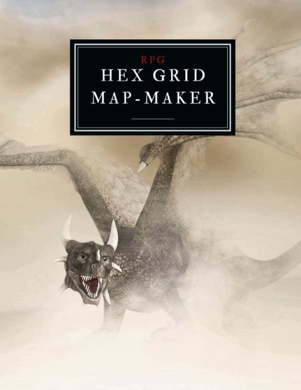 RPG Hex Grid Map-Maker (SMALL): 200 pages of hex-grid map paper to build your world and DND hex battle map