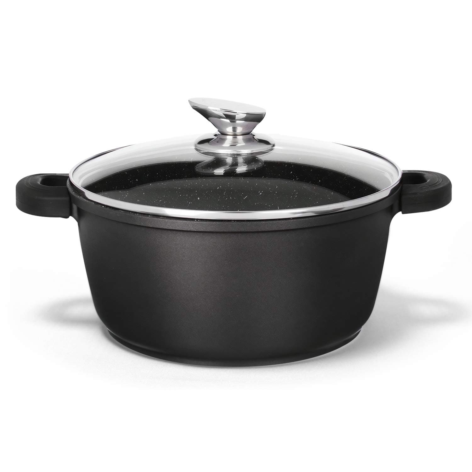 Jonas Granite Stone High Performance Cooking Pot with Removable Silicone Handles, PFAO-Free and Non-Stick Ceramic Coating, 24 cm