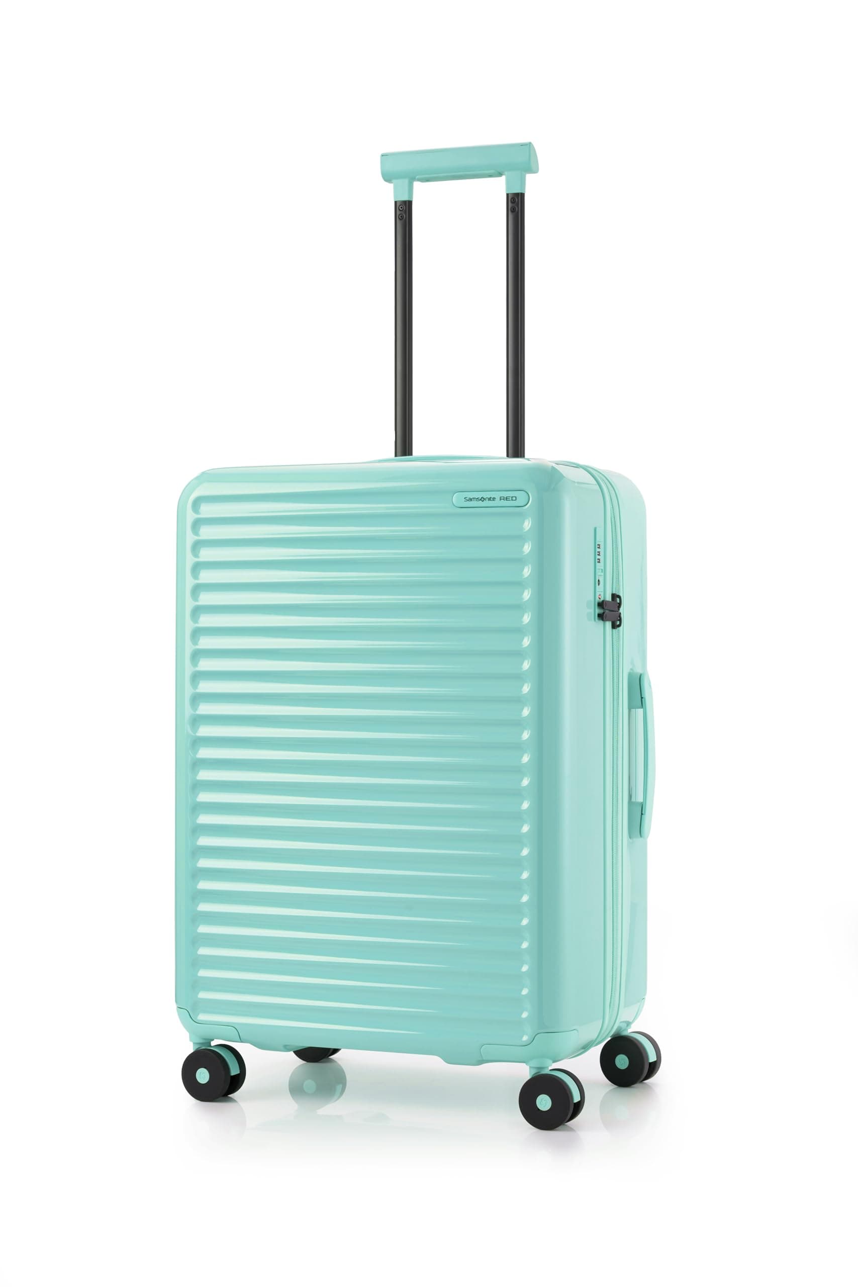 Samsonite Red TOIIS Blossom Expandable 68 Cms Medium Check-in Polycarbonate Hard Sided 8 Wheel Spinner Luggage/Suitcase/Trolley Bag (Soft Mint) (Double Wheel), Green