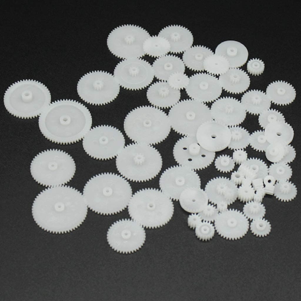 58pcs Plastic Gears Module 0.5 for DC Motor DIY Model Toys