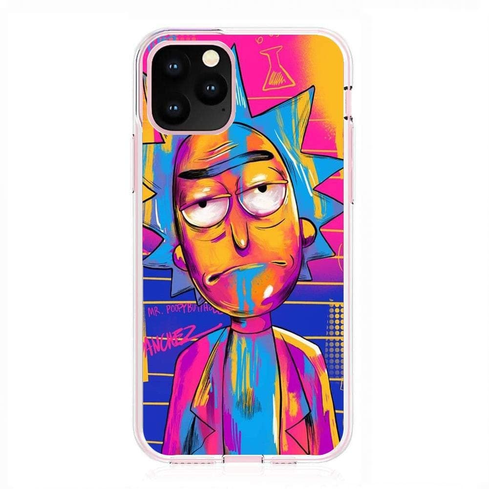 Vkspace Clear Soft Liquid Silicone Fundas Ultra Thin Case Cover for Apple iPhone 11 Pro-Rick-Morty Art Family Green 8