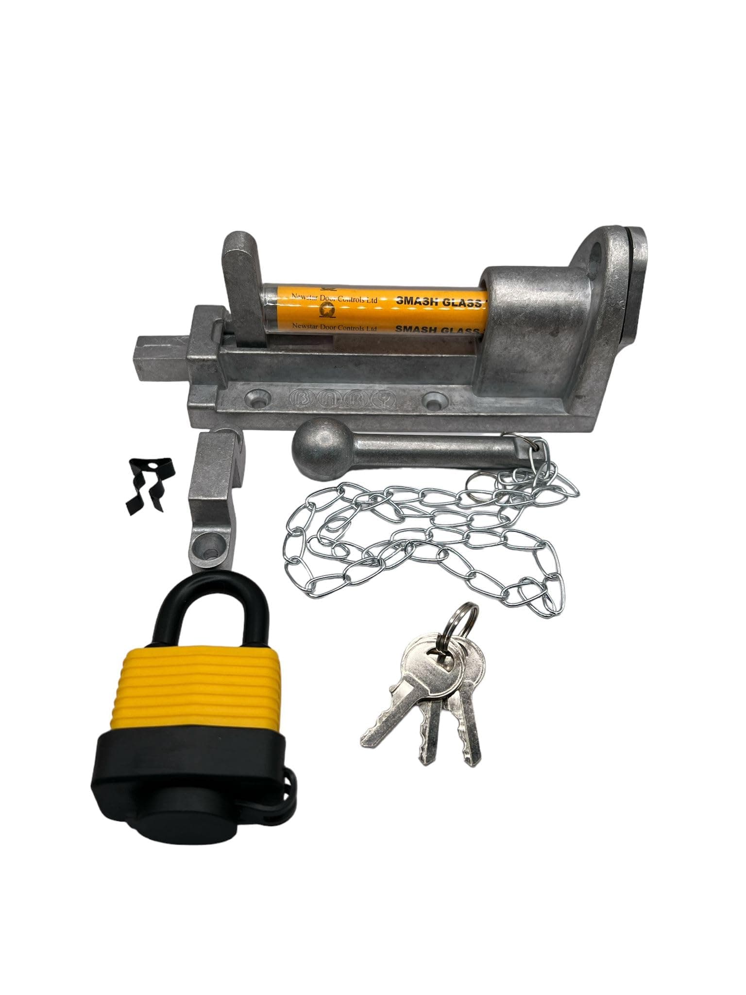 Bary Emergency Escape Panic Bolt Marke1 Break Glass Fire Exit Door Security Padlock 3 Keys