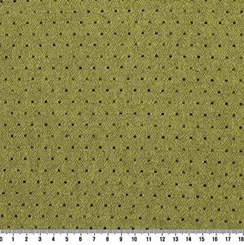 byhands 100% Cotton Yarn Dyed Fabric, Classic Mini Dot Pattern, Leaf Green, Half Yard (EY20066-D)