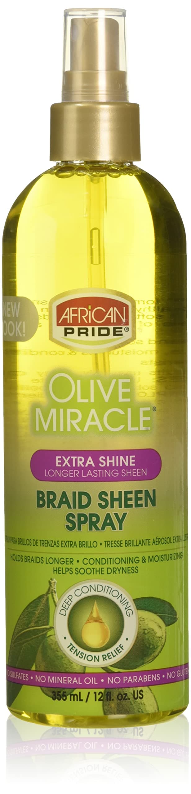 African Pride Braid Sheen Spray Extra Shine 355 ml