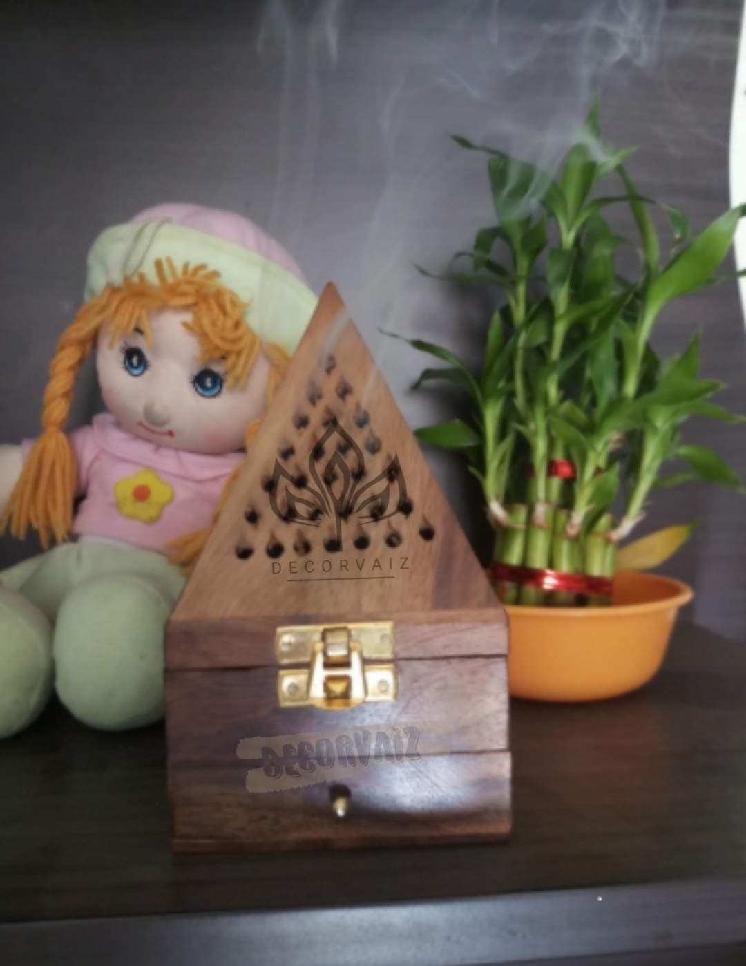 Wooden Handicrafts Incense Stick Holder(Triangular)