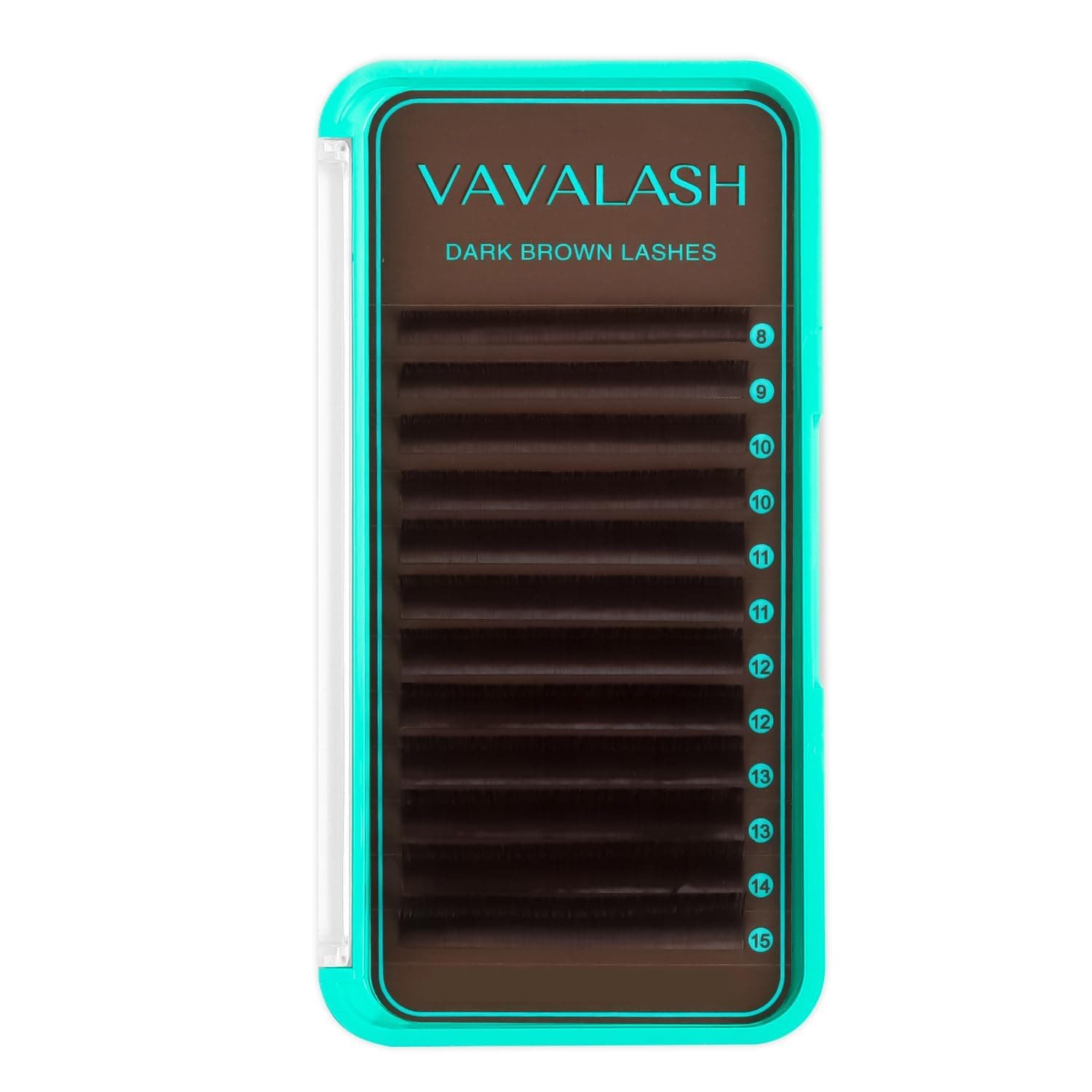 VAVALASH Colored Lash Extensions Dark Brown Eyelash Extensions 0.03 0.05 0.07 Volume Lash Extension 8-15mm Mixed Lashes C D Curl Premium color Lashes Extension(Dark Brown-0.07-C-8-15mm)