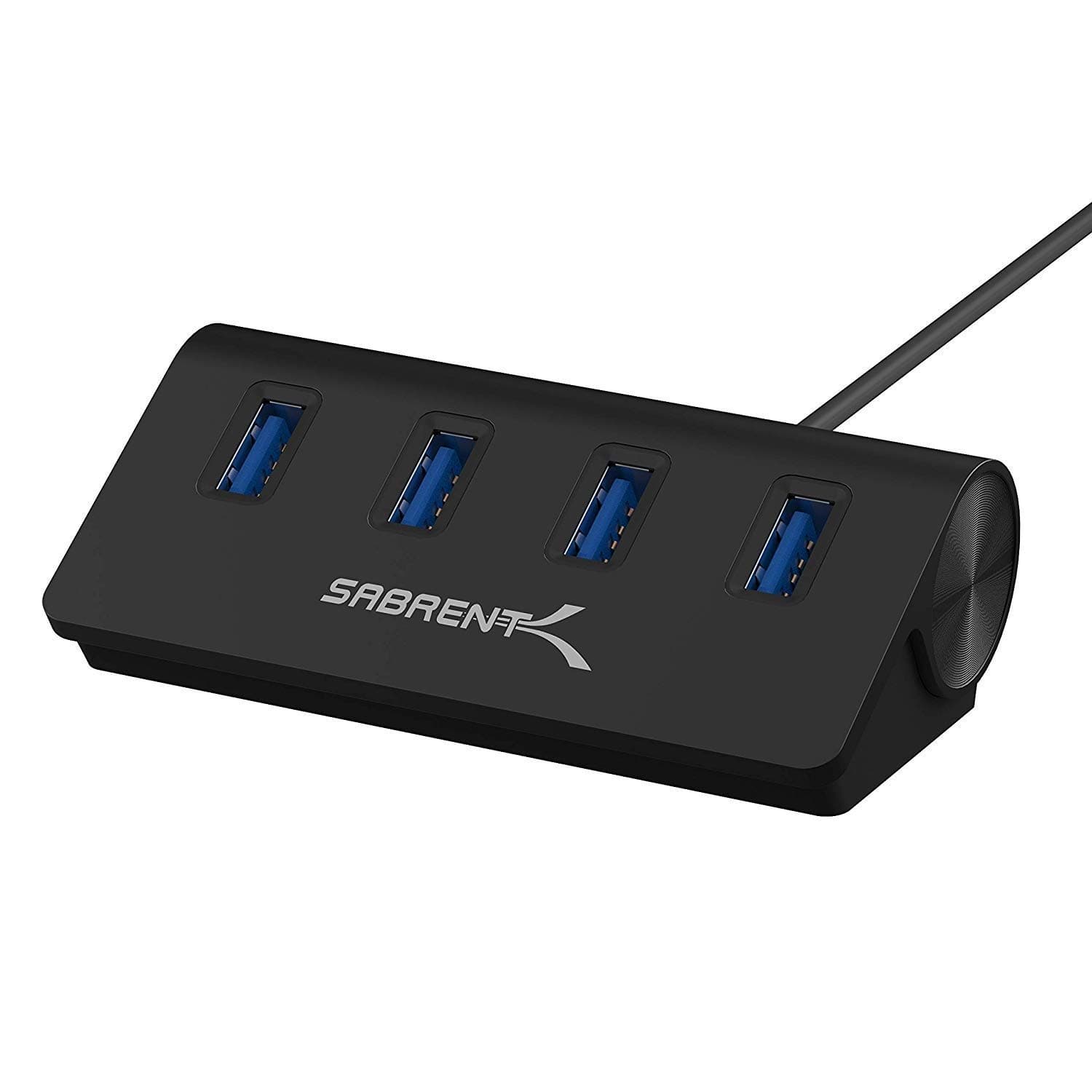 SABRENT USB HUB - Premium 4-Port USB 3.2 Gen 1 Black Aluminum Hub