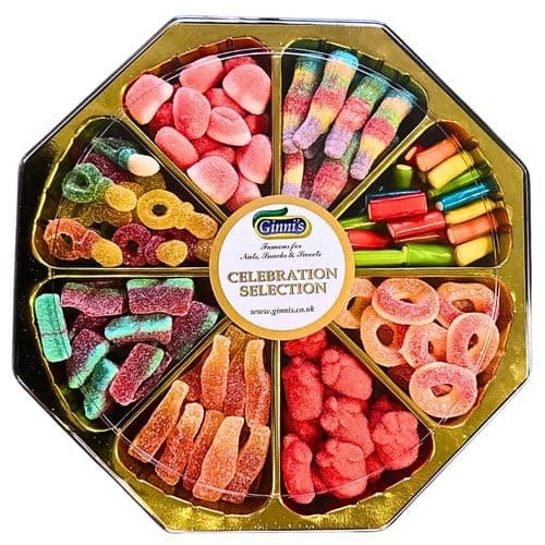 Halal Pick and Mix Sweets Gift Box - 8 Section Tray with Fizzy Dummies, Mini Cables, Watermelon Slices, and More - Perfect for Eid, Ramadan, Birthdays, and Festive Seasons