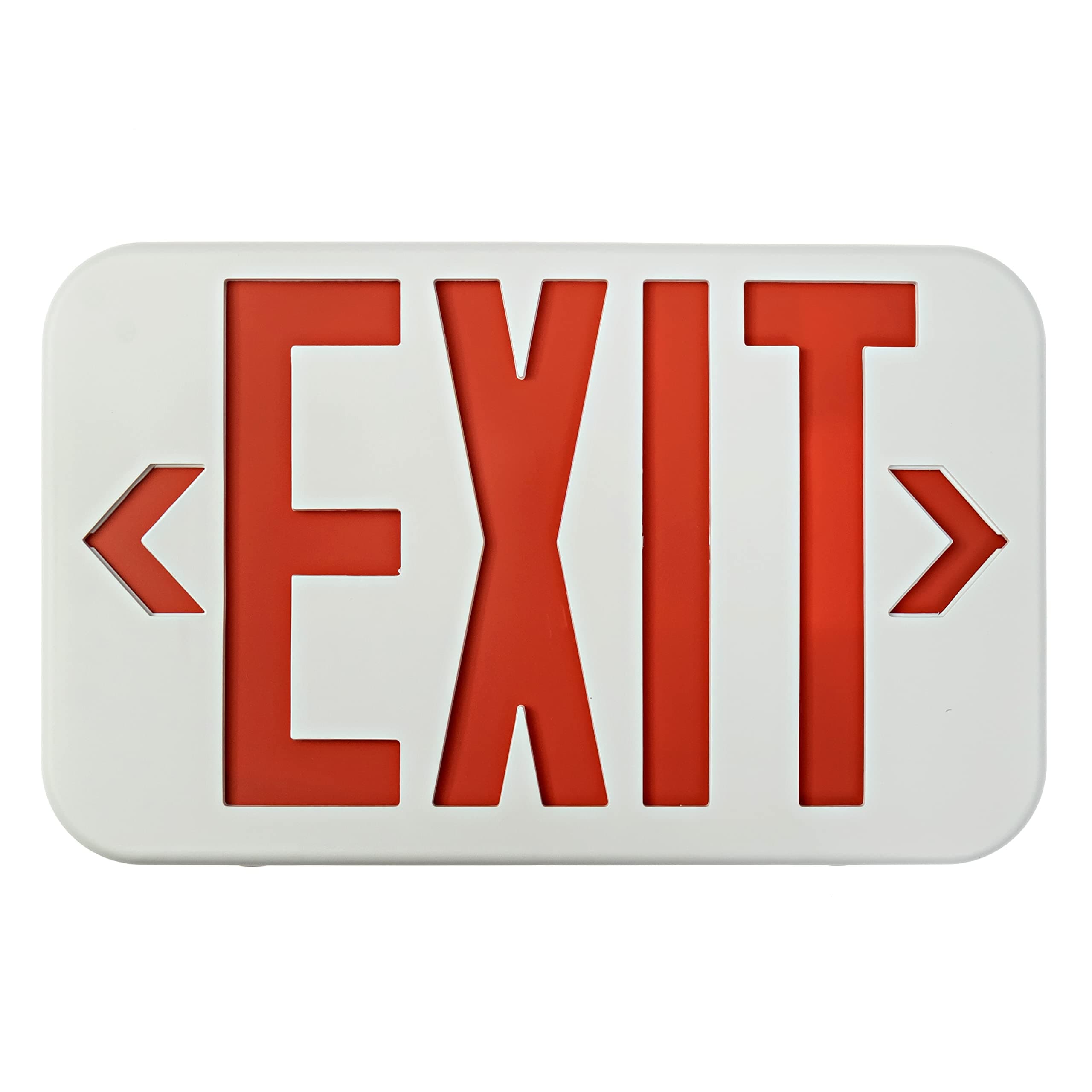Ciata Led Emergency Exit Sign with Battery Backup - Emergency Fire Exit Lights, Light up Exit Sign, Lighted Exit Signs, Exit Signs for Business, Neon Exit Light, Single and Double-Sided, Red, 1 Pack