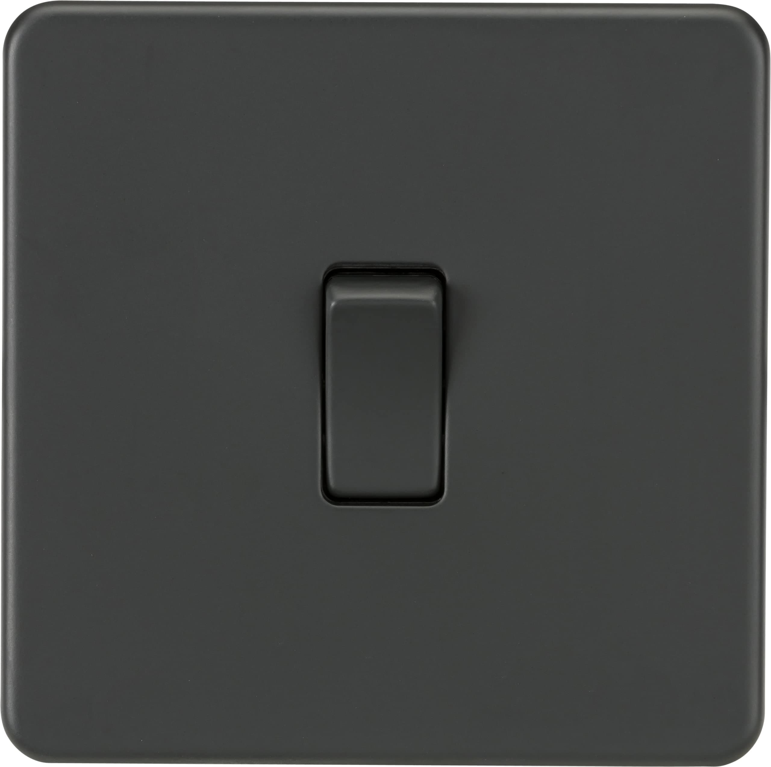 Screwless 10AX 1G 2-Way Light Switch - Anthracite