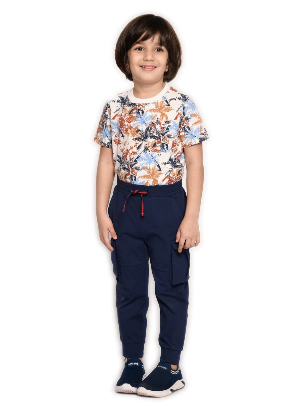 SPUNKIES Solid Cotton Joggers for Boys | Regular Fit | Full Length | Mid Rise | Drawstring Closure | Track Pants for Boys