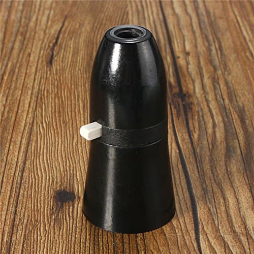 MASUNN B22 Standard White Black Switch Light Lamp Holder Socket Bayonet Cap Fitting - Black