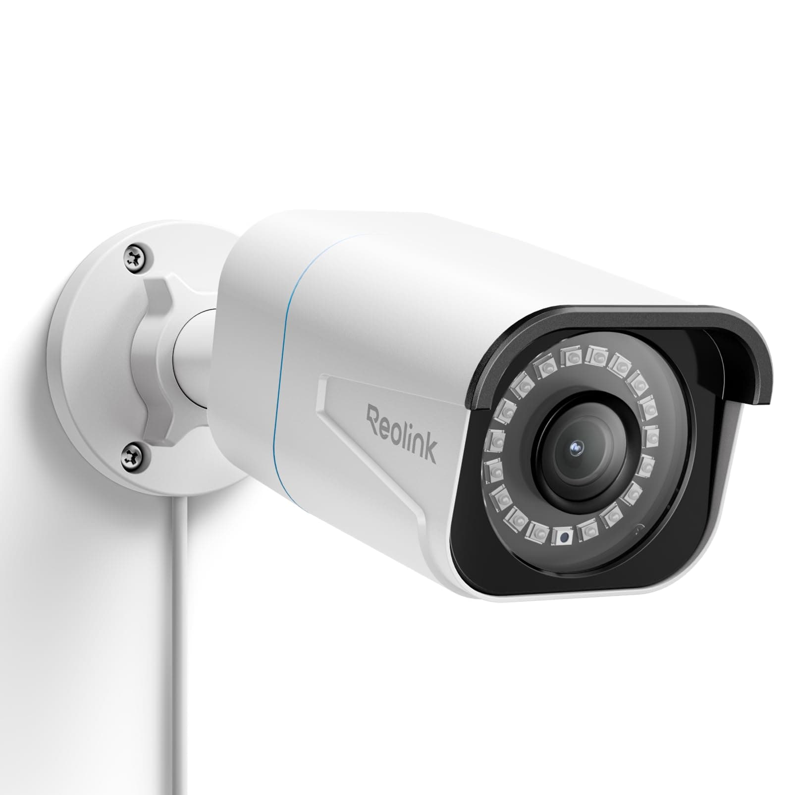 4K PoE CCTV Security Camera with Smart Human/Vehicle Detection, IR Night Vision, IP66 Weatherproof Supports Audio Recording, microSD Card Slot, Time Lapse, RLC-810A