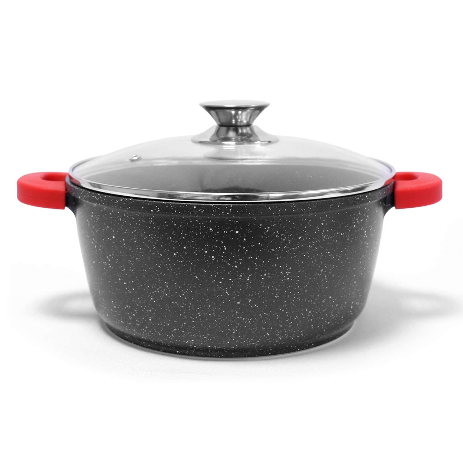 Jonas Granite Stone High Performance Cooking Pot with Removable Silicone Handles, PFAO-Free and Non-Stick Ceramic Coating, 40 cm