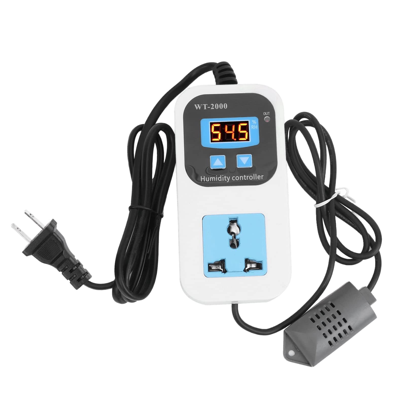 Liccx Digital Humidity Controller,0~99percent RH Ultra-Wide Control Range Hygrostat Humidity Switch for Greenhouse(US Plug)