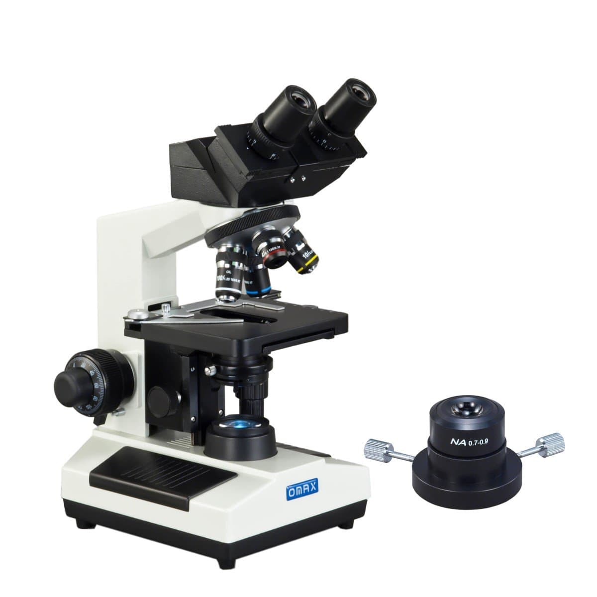 OMAX - 40X-2500X Built-in 3MP Digital Camera Compound LED Microscope + Dry Darkfield Condenser - MD827Z30L-A191