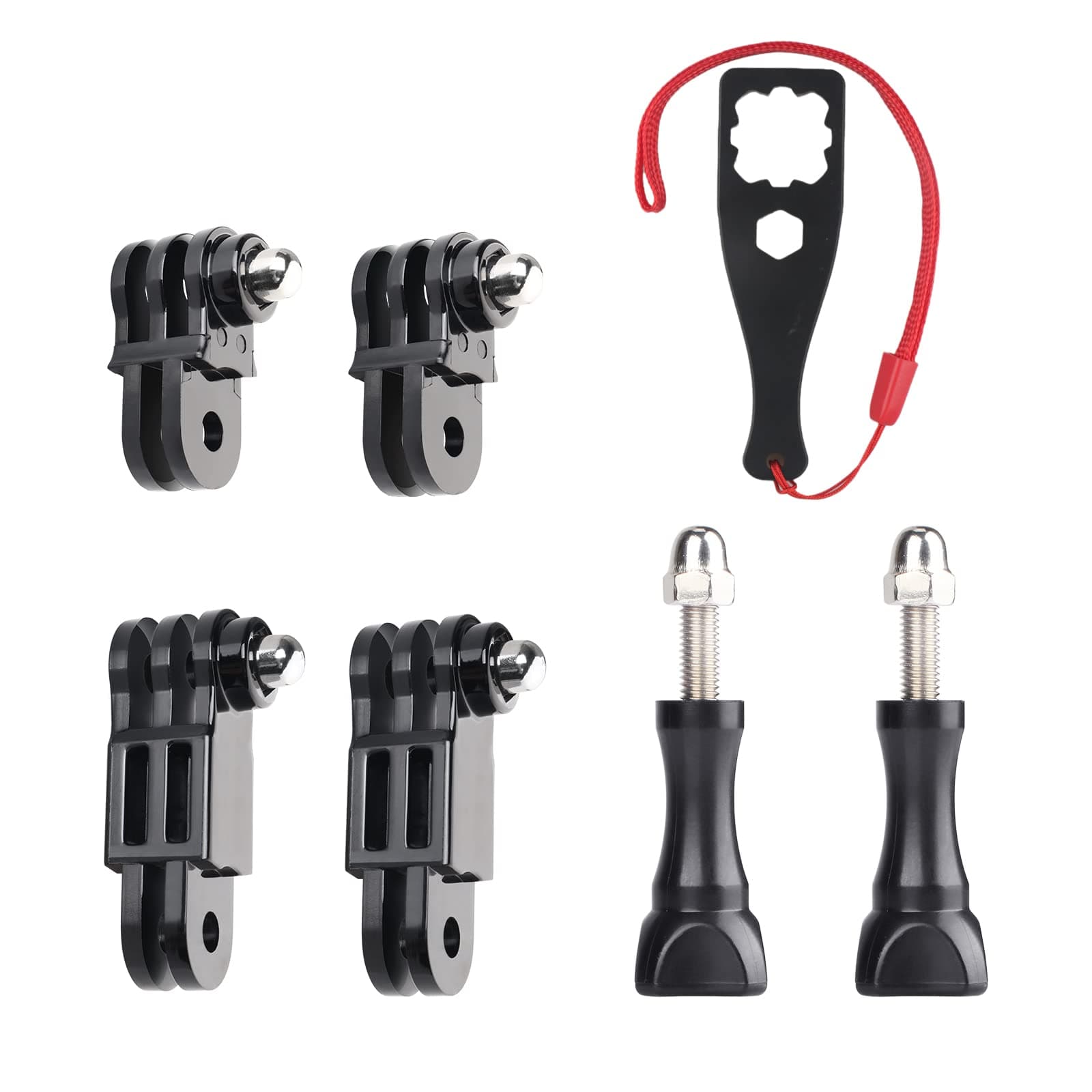 HSU Adjust Extension Arm Mount for GoPro, Same Direction Straight Joints Mount for Hero 13/12/11/10/9/8/7/6/5/4/3 and Other Action Cameras