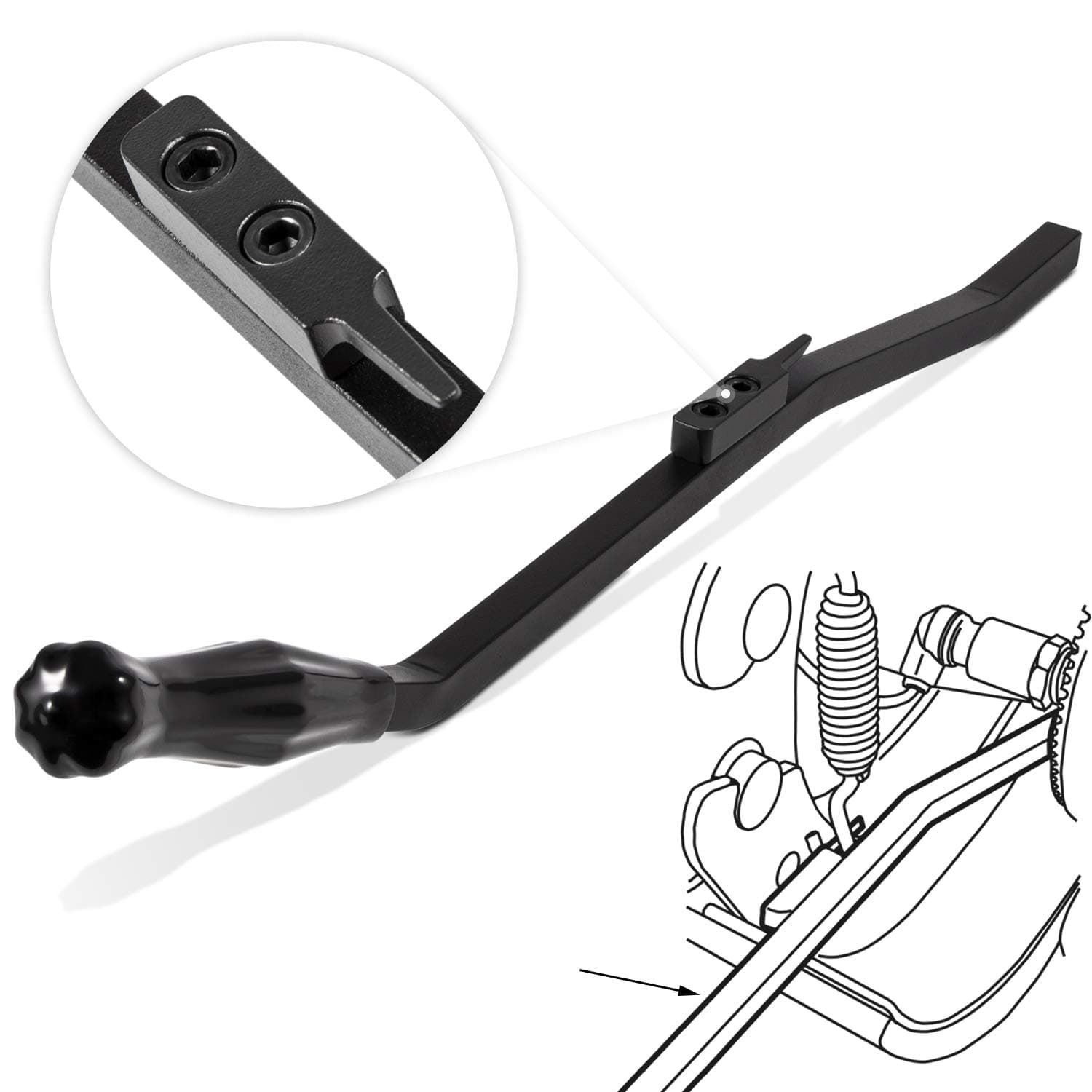 E-cowlboy Replace OTC 5081 S-Cam Air Brake Spring Tool for Tractors & Trailers Heavy Duty Steel Black