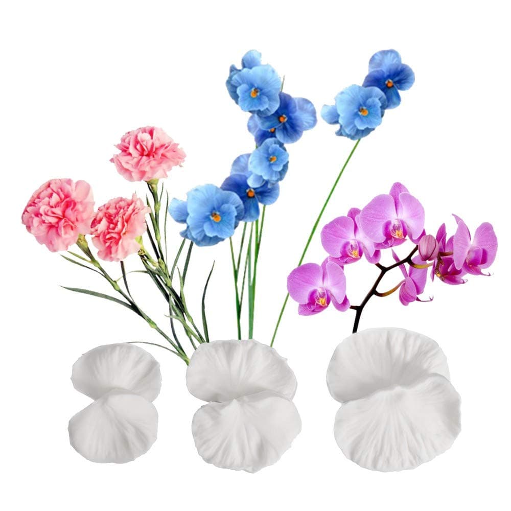 AK ART KITCHENWAREGum Paste Flower Tools Orchid Petal Veiners for Decorating Cake Silicone Veining Molds Fondant Tools (VM124)