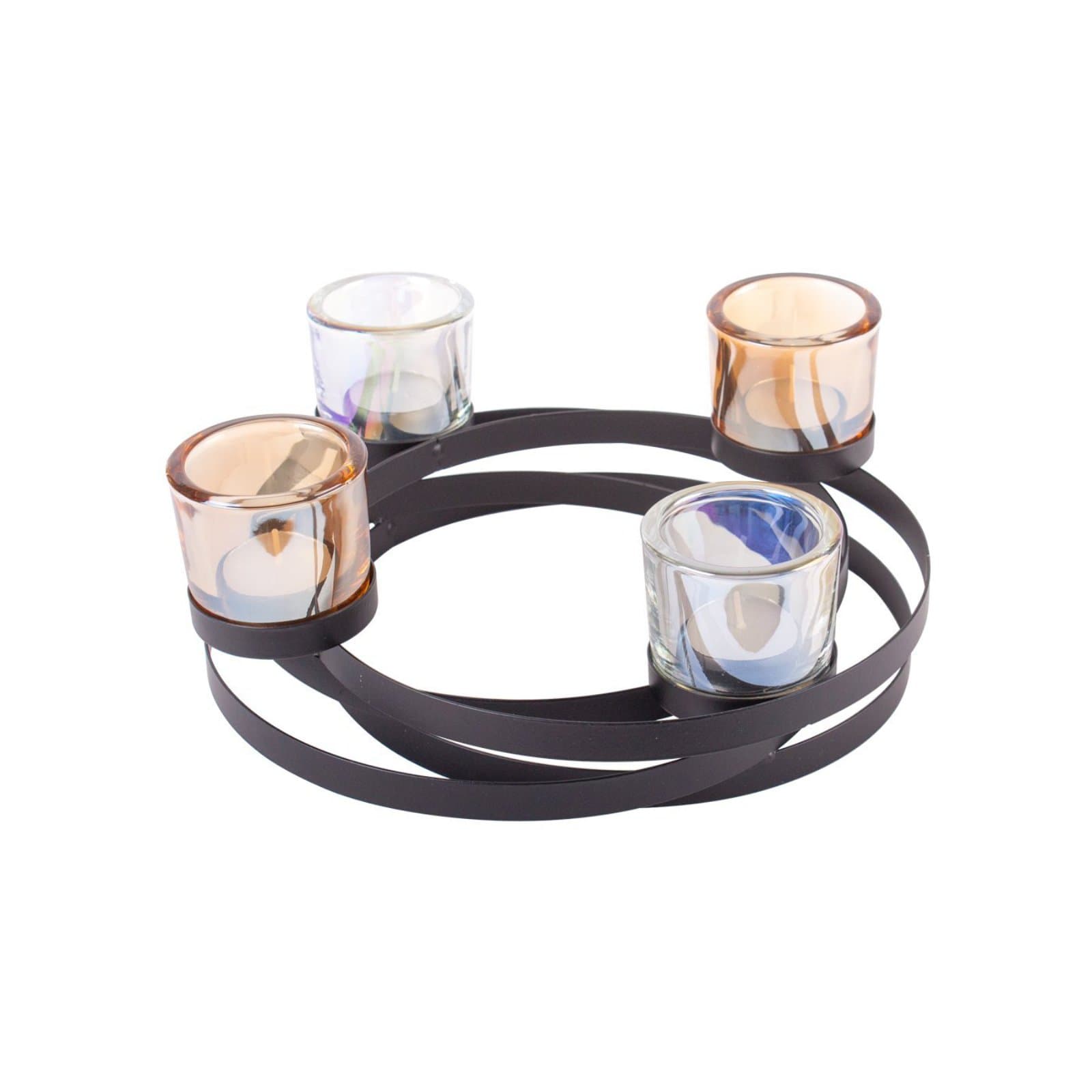 4 Piece Spiral rings Tealight Holder