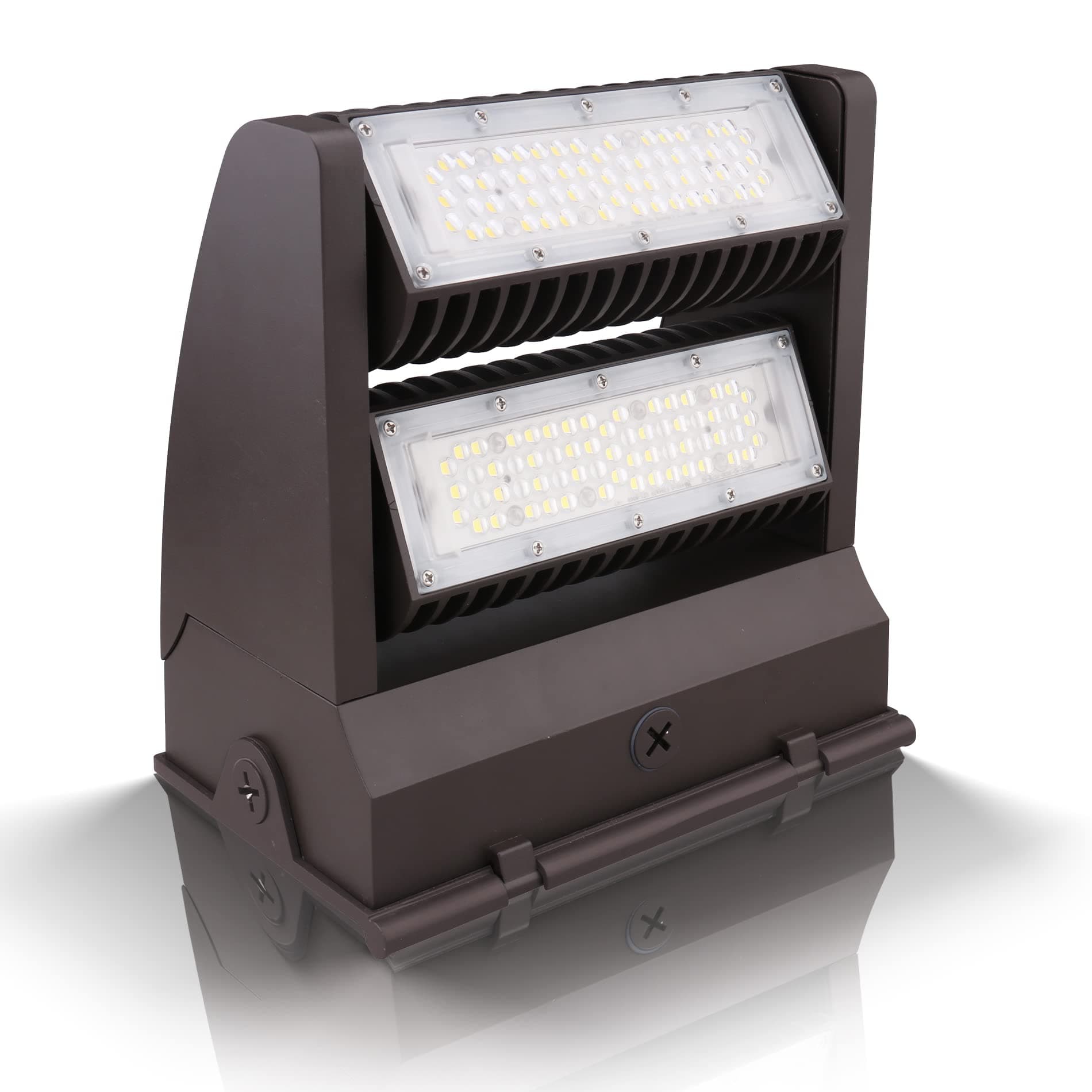 LED Flying Direct Rotatable LED Wall Pack 80W 5000K 10,800 lumens, IP65 Outdoor Wall Pack, Waterproof Adjustable Head LED Wallpack Light - Great for Area Light, Warehouse, Industrial Use