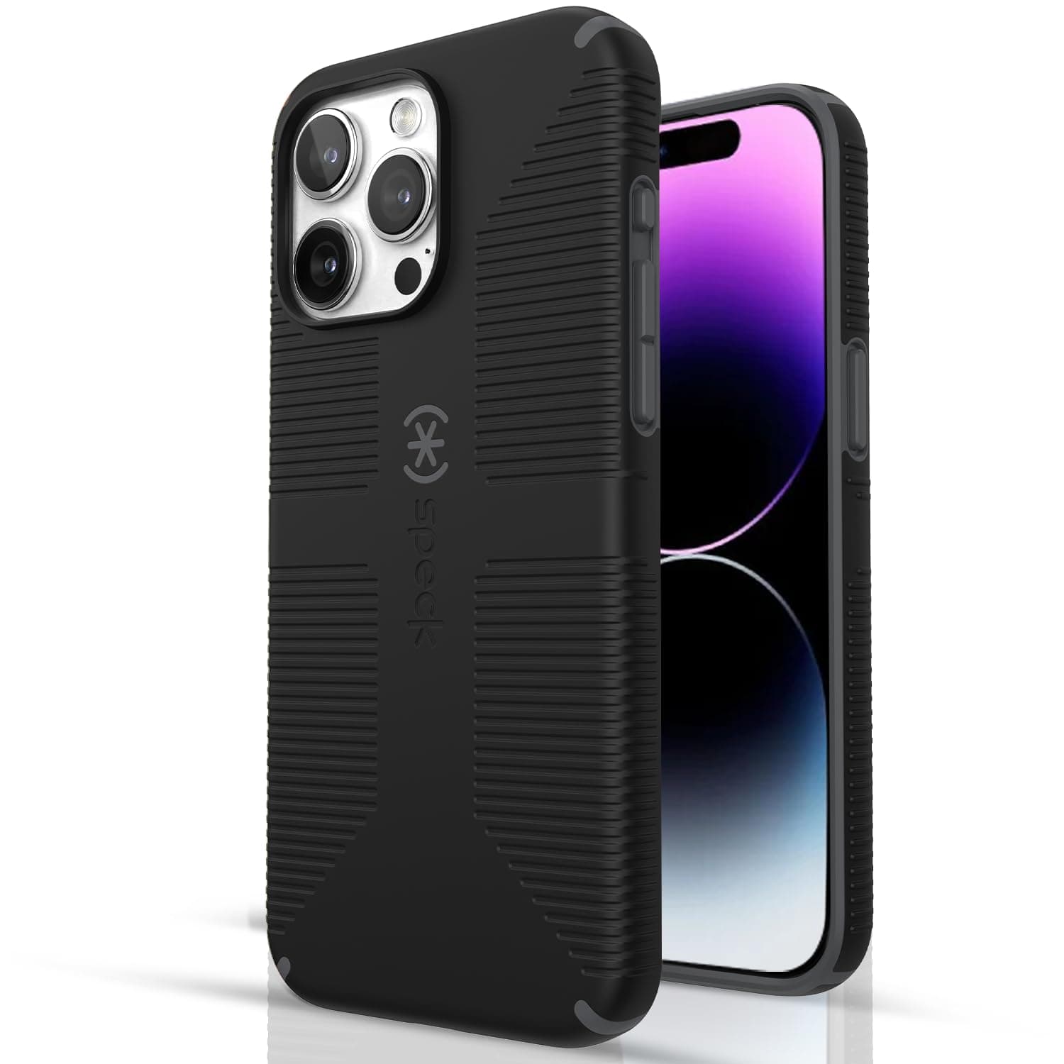 Speck MagSafe Case for iPhone 15 Pro Max - Drop & Camera Protection, Soft-Touch Secure Grip, Wireless Charging Compatible, Fits All 6.7 Inch Models Including iPhone 14 & 13 Pro Max - Grip Black