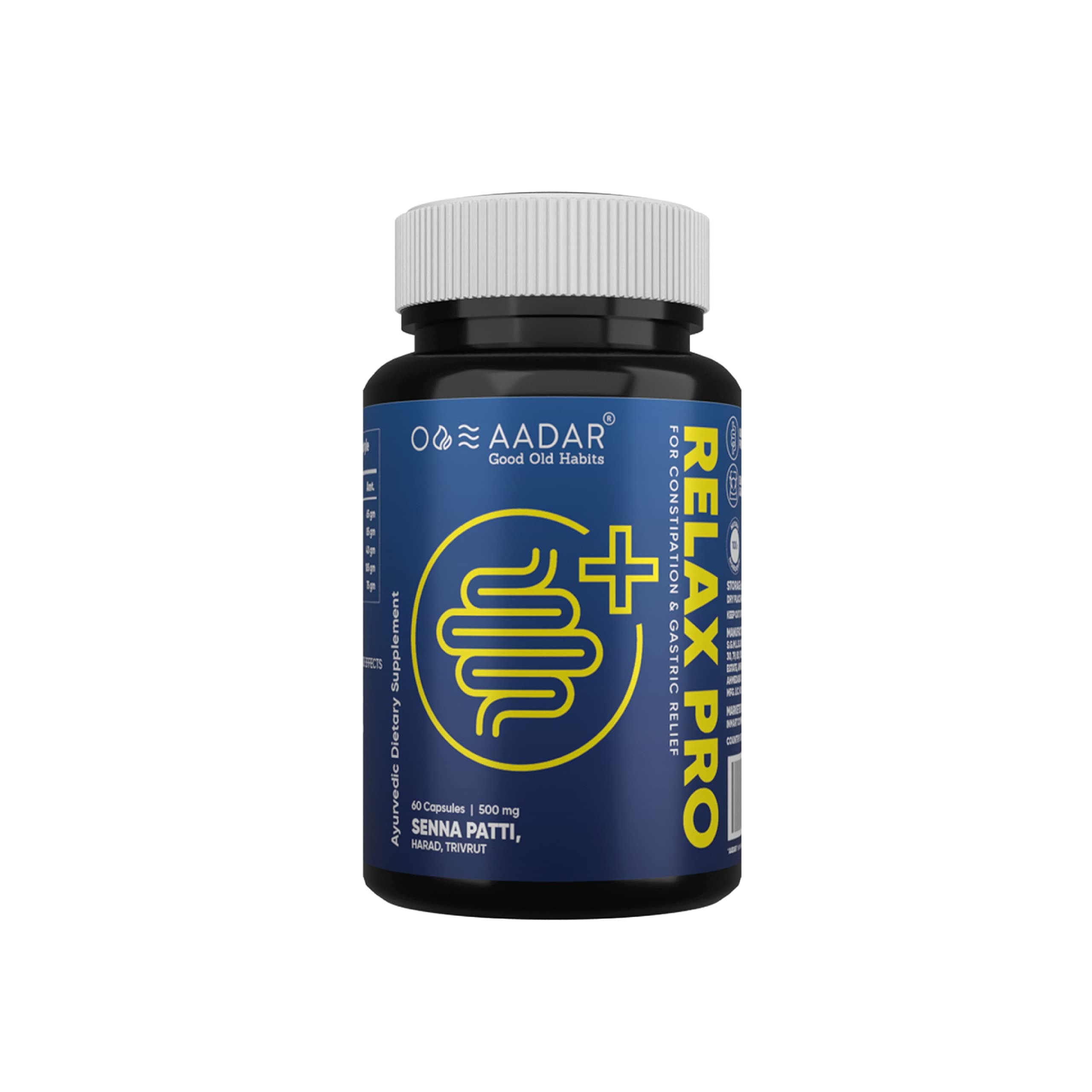 Aadar Relax Pro Capsule for Constipation Gastric Relief Digestive System 60 Capsules