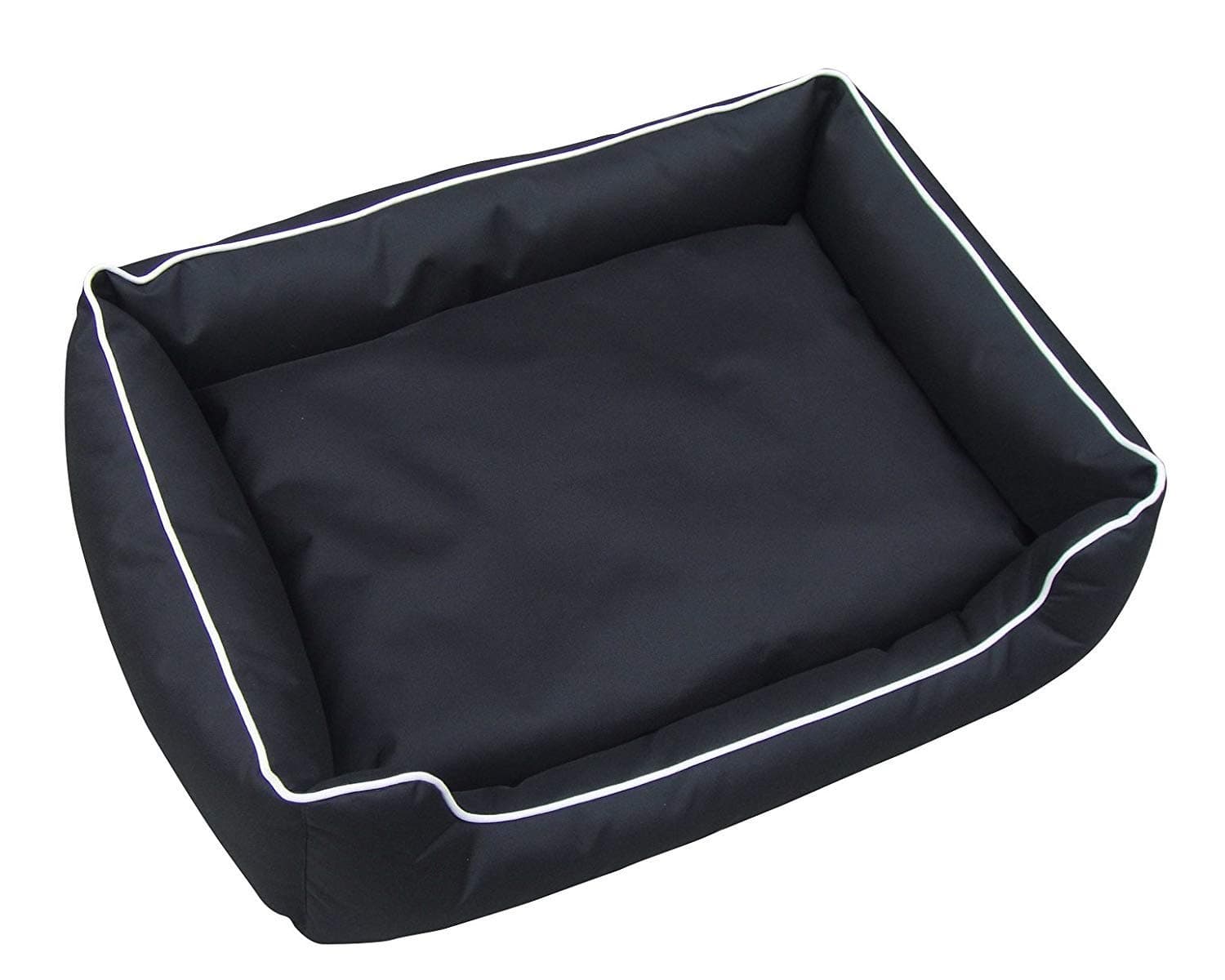 Comfy Polyfiber Filled Waterproof Dual Side Usable Polypropylene Dog/Cat Bed (Black, Medium)