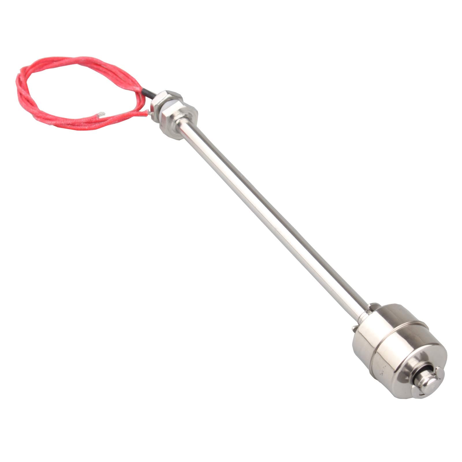 Stainless Steel Floating Switch Liquid Water Level Control Sensor Stainless Steel Vertical Float Switch Used in Electrical Drainage Level Control and Alarm L= 200mm