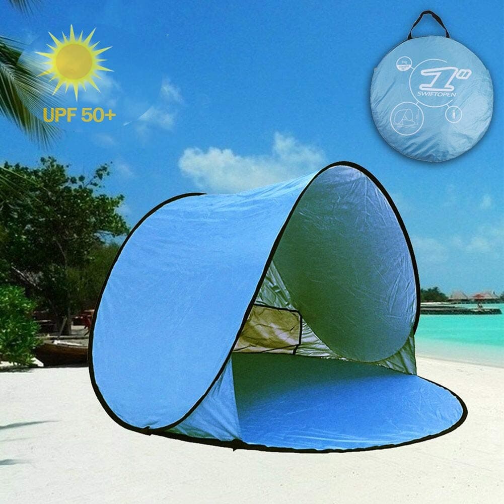 aigo Easy Set- up   Beach   Tent  Automatic  Pop   Up  Instant  Beach   Shade   Portable  Outdoors  Portable  Family  Sun   Shelter  with Carry Case (for 2-3persons)