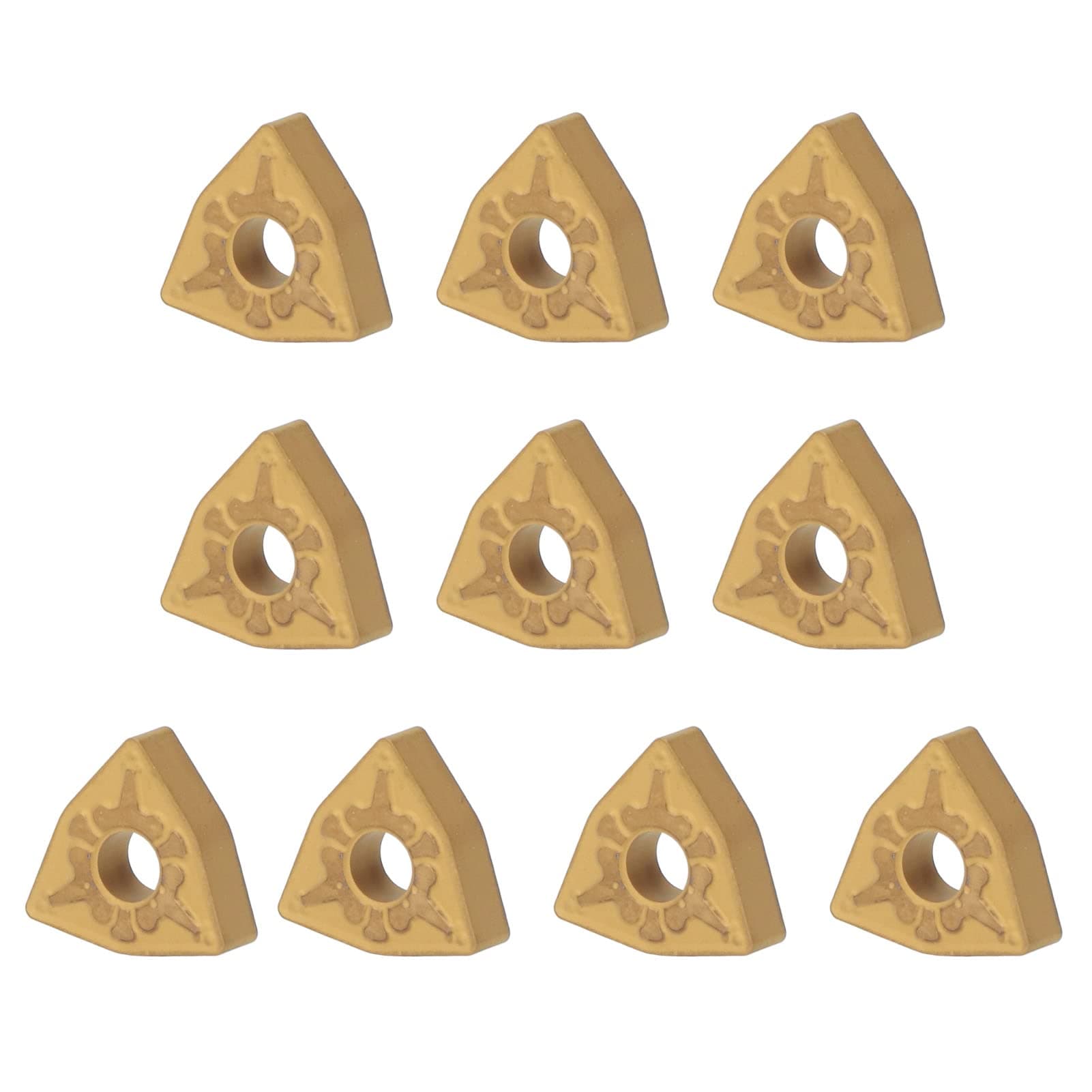 Carbide Insert Set, Turning Cutter Tool Wide Use Accurate Incisive WNMG080408-TM (HZ-P025) 10Pcs Smooth Chip Removal for Working