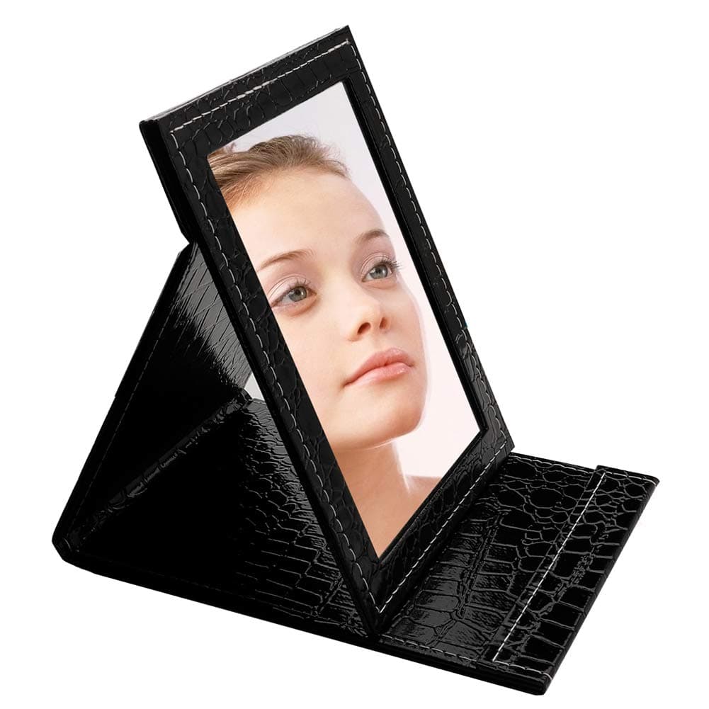 Desktop Mirror, Portable Folding Vanity Mirror, Tabletop Mirror with Stand for Cosmetics Personal Beauty, Makeup Mirror
