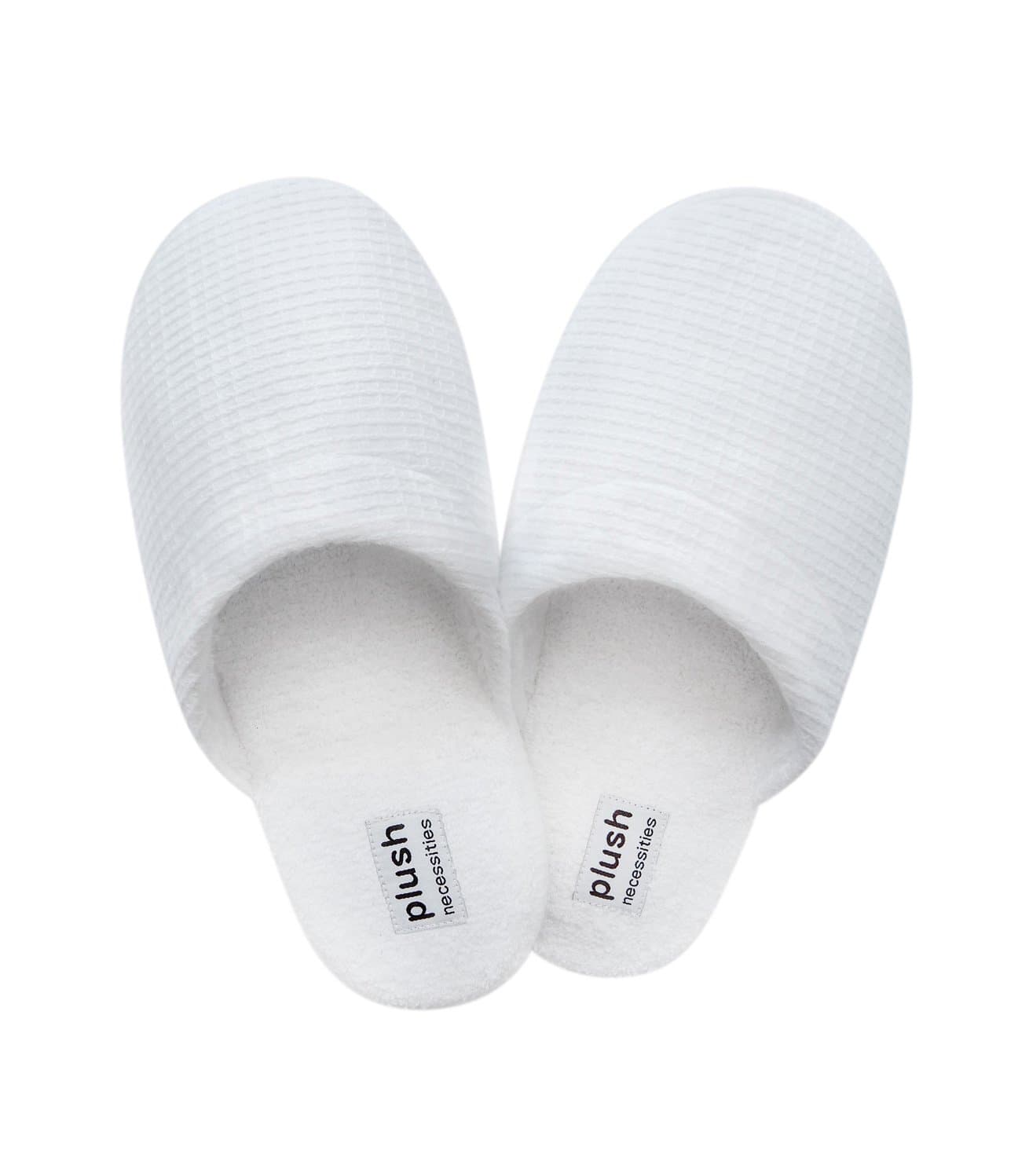 Plush Necessities Waffle Terry Slippers