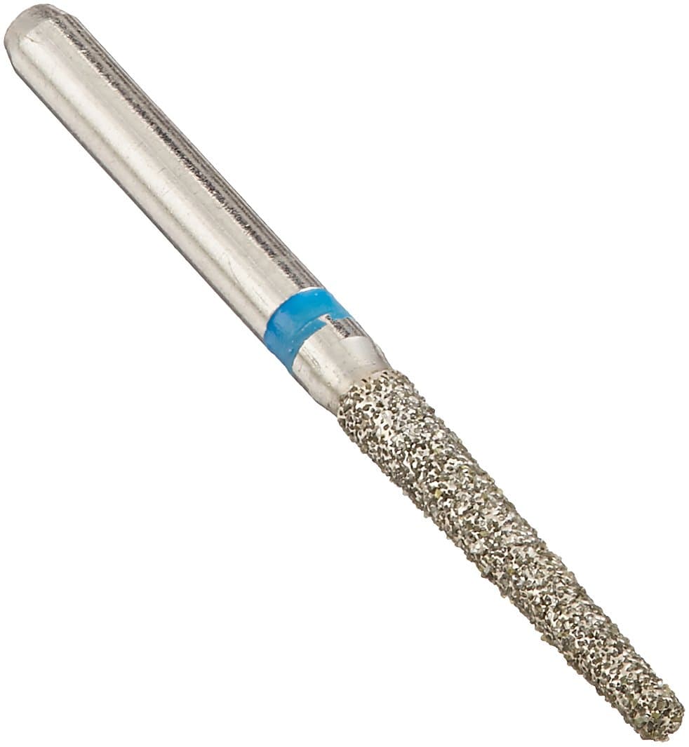 ValuDiamond V-848/016M Diamond Burs, Single Use/Multi-Use for All Shapes and Grits, Flat End Taper (Pack of 10)