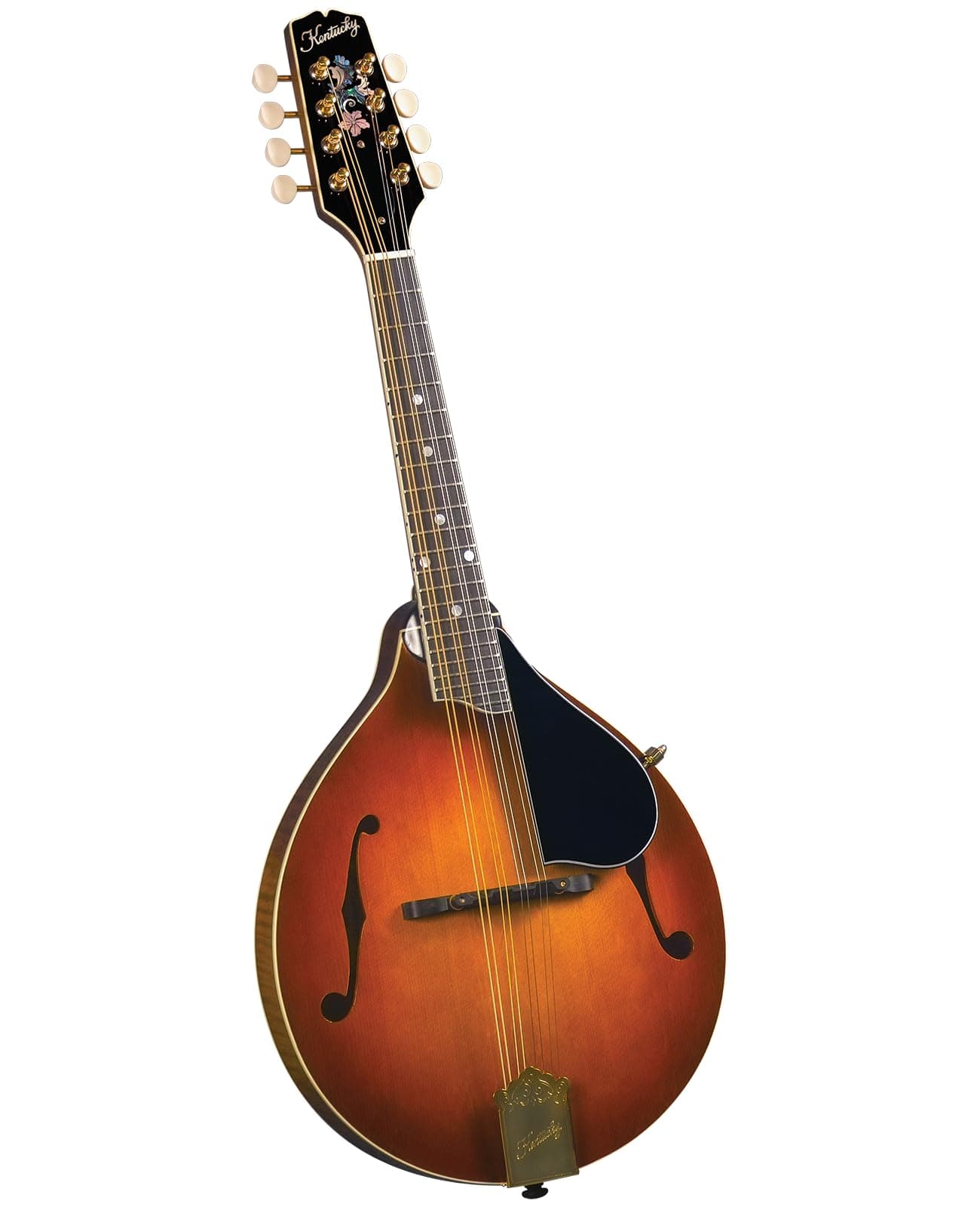 KM-505 Artist A-Model Mandolin – Amberburst – Solid Spruce Top, Carved Maple Back & Sides, Ebony Fingerboard, Includes ProTour Gig Bag