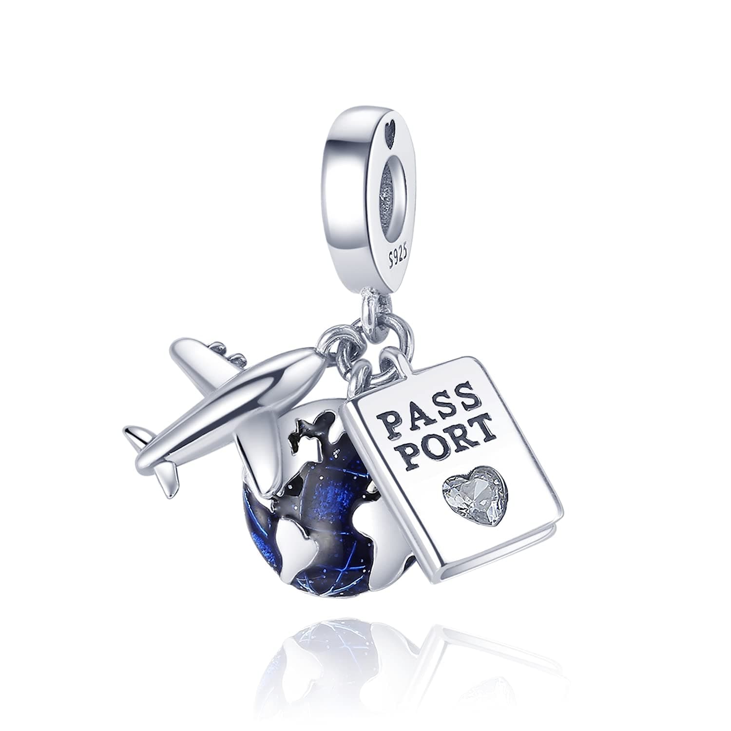 Airplane Passport Charm