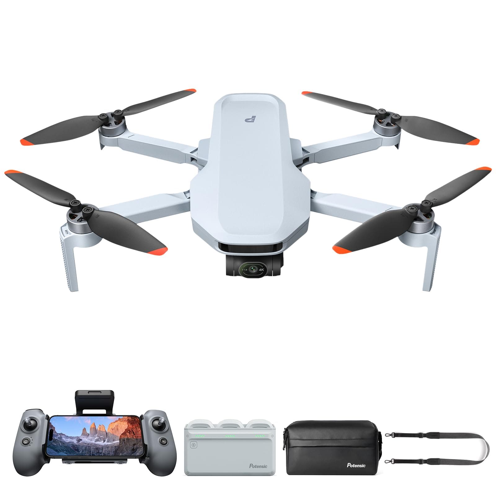 ATOM 2 3-Axis Gimbal 8K GPS Drone, Fly More Combo Bundle with Lanyard Neck Strap for Remote Controller